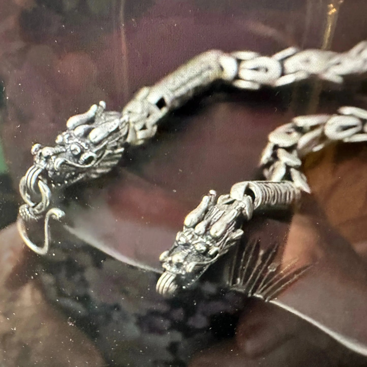 Handcrafted Artesian Domineering Necklace Men's Retro Style Thick Necklace, Gift Box - Silver Elegant