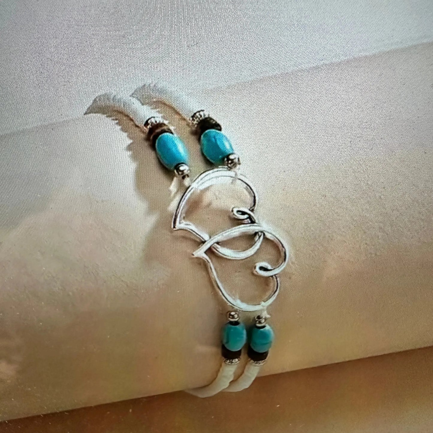 Handcrafted Boho Heart Beaded Anklet Set, Elegant Bohemian Style Elastic Anklet, Gift Box - Silver Elegant