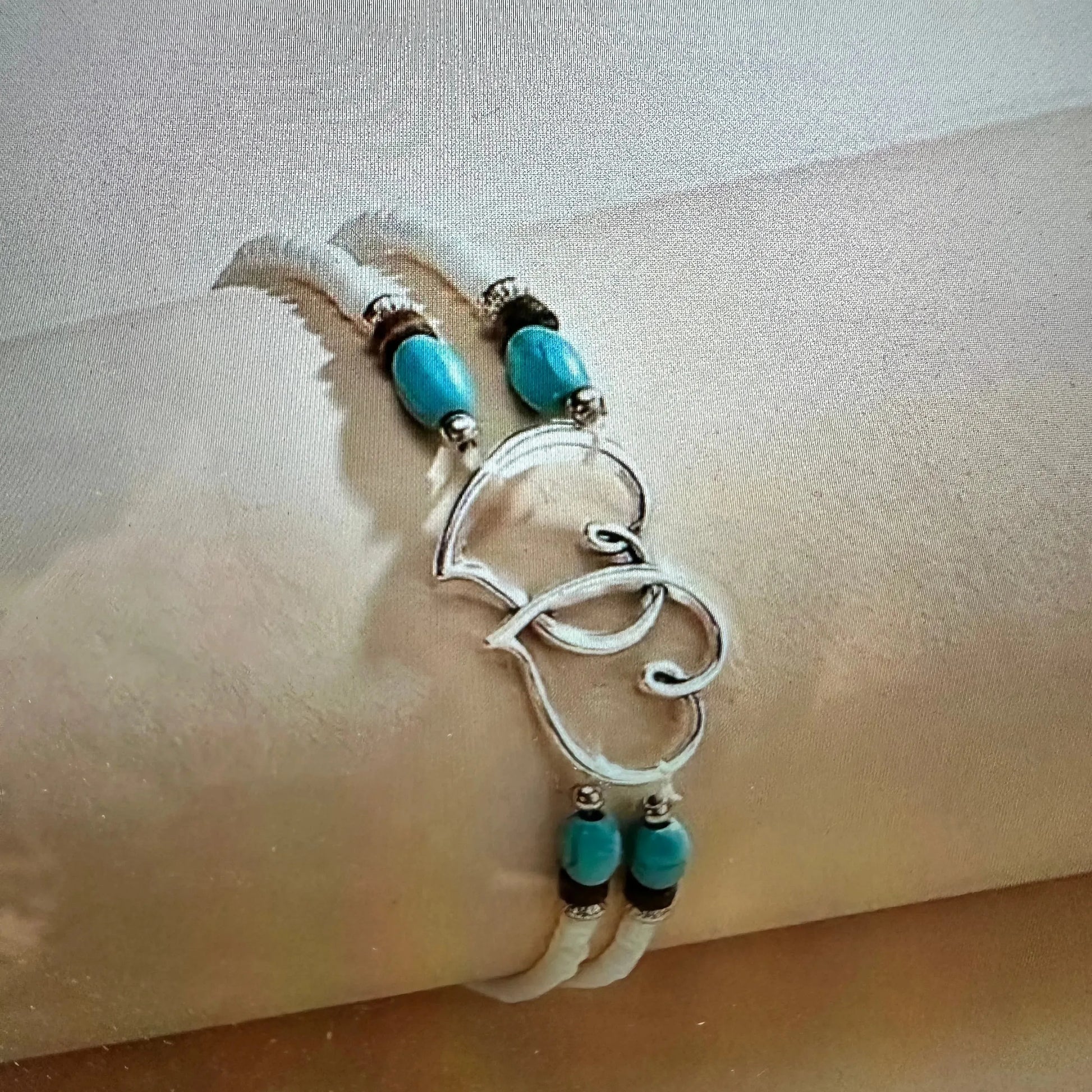 Handcrafted Boho Heart Beaded Anklet Set, Elegant Bohemian Style Elastic Anklet, Gift Box - Silver Elegant