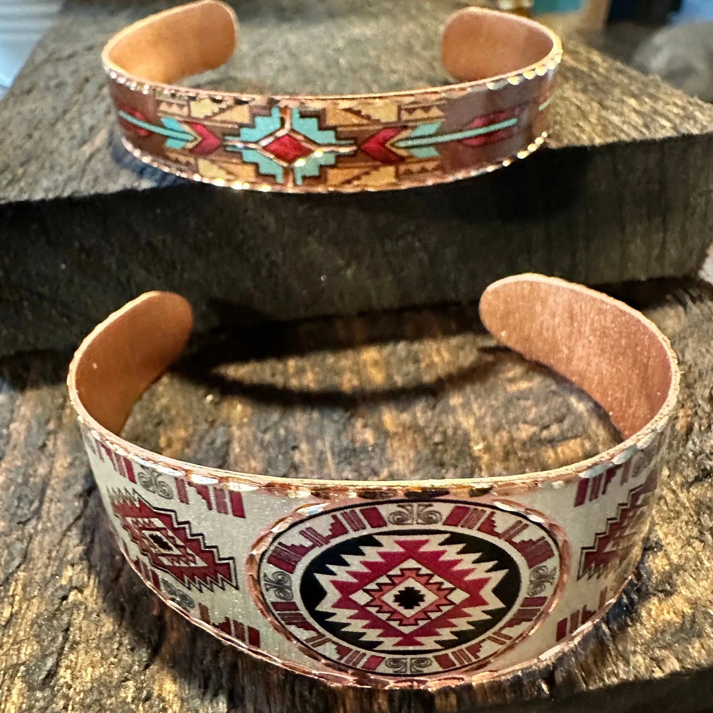 Handmade Boho Native American Cuff Bracelet, Southwest Native Bracelet, Gift Box - Silver Elegant