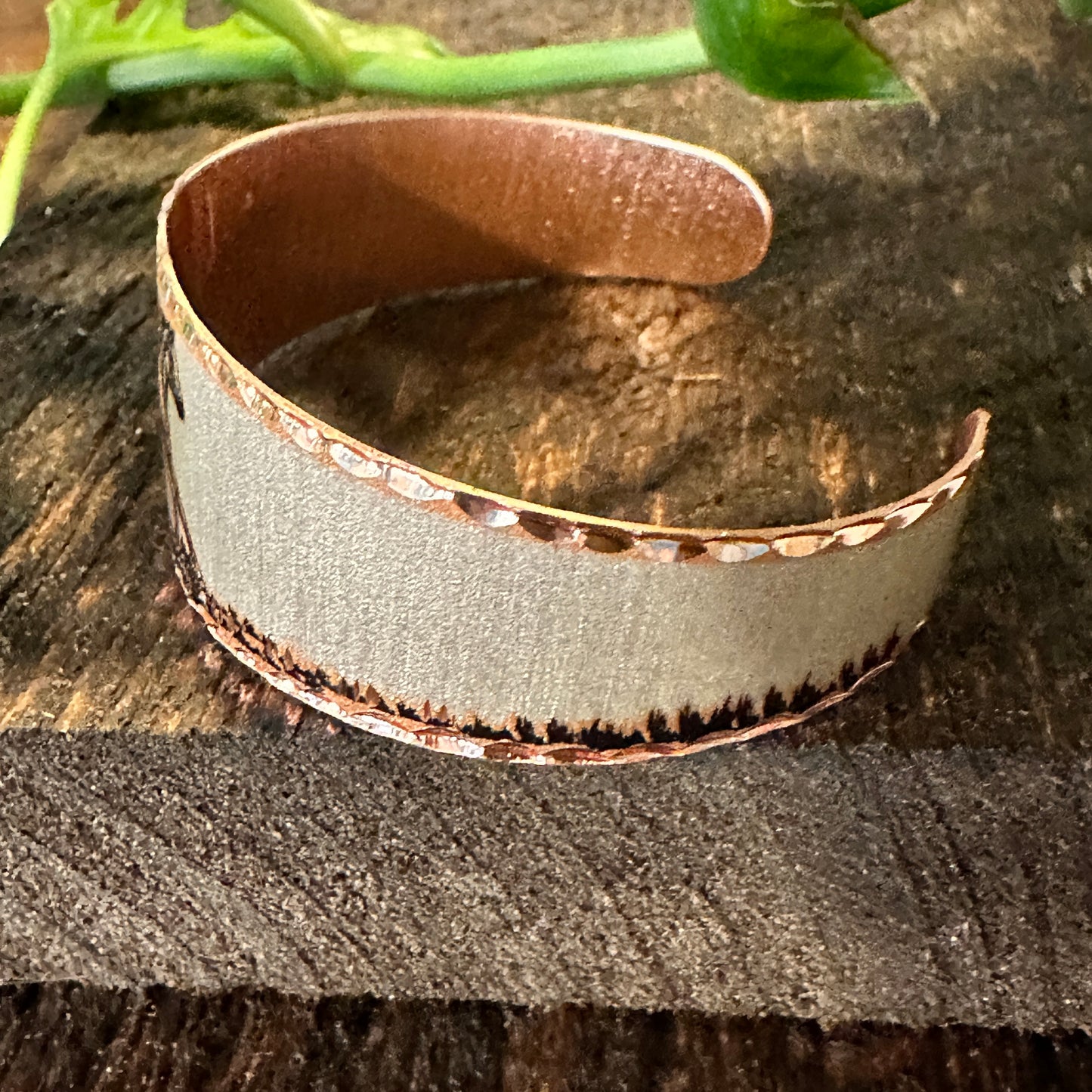 Handmade Boho Estuarian Cuff Bracelet, Horse and Pony Wide Cuff Bracelet, Gift Box - Silver Elegant