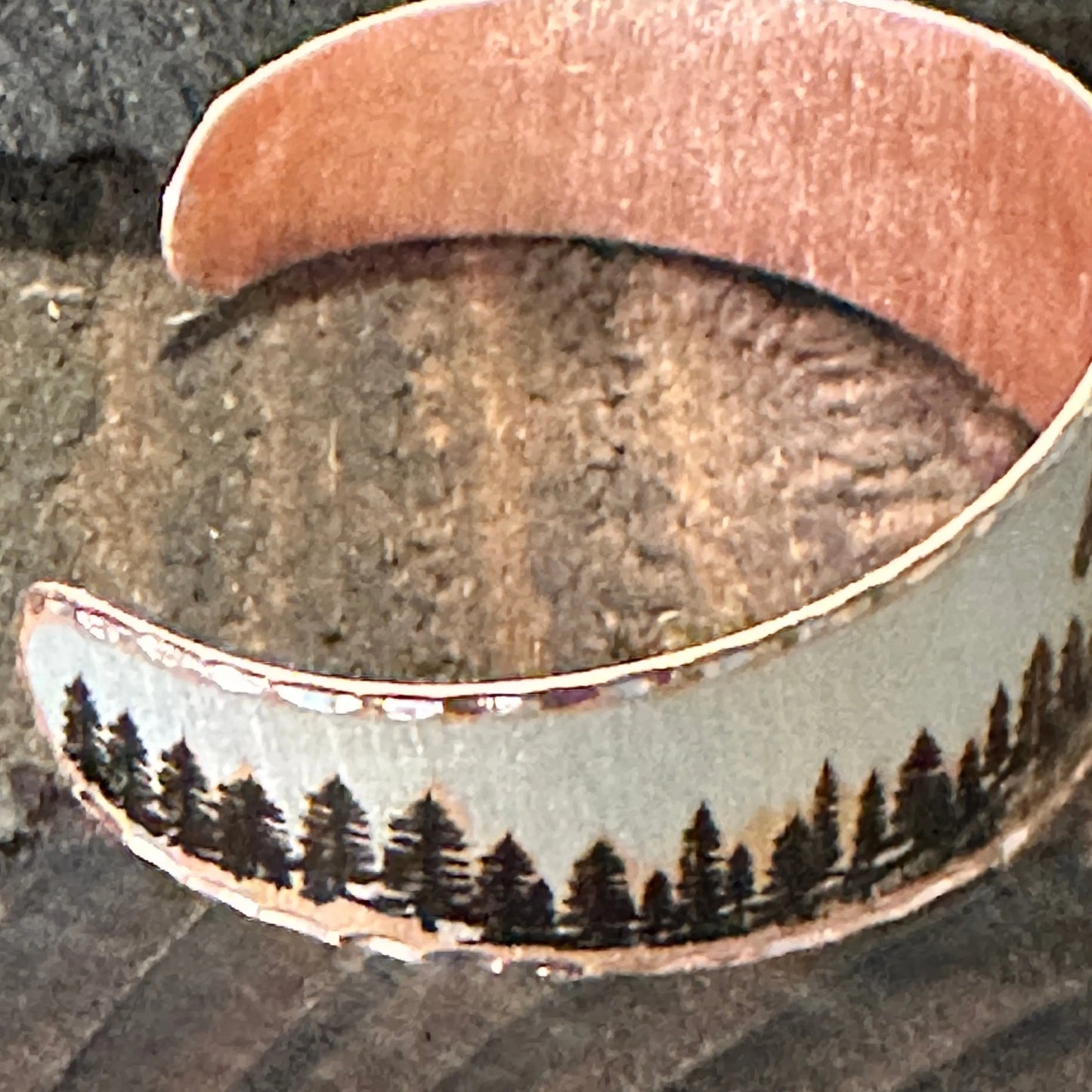 Handmade Boho Estuarian Bracelet, Wide Cuff Appaloosa Horses Bracelet, Gift Box - Silver Elegant
