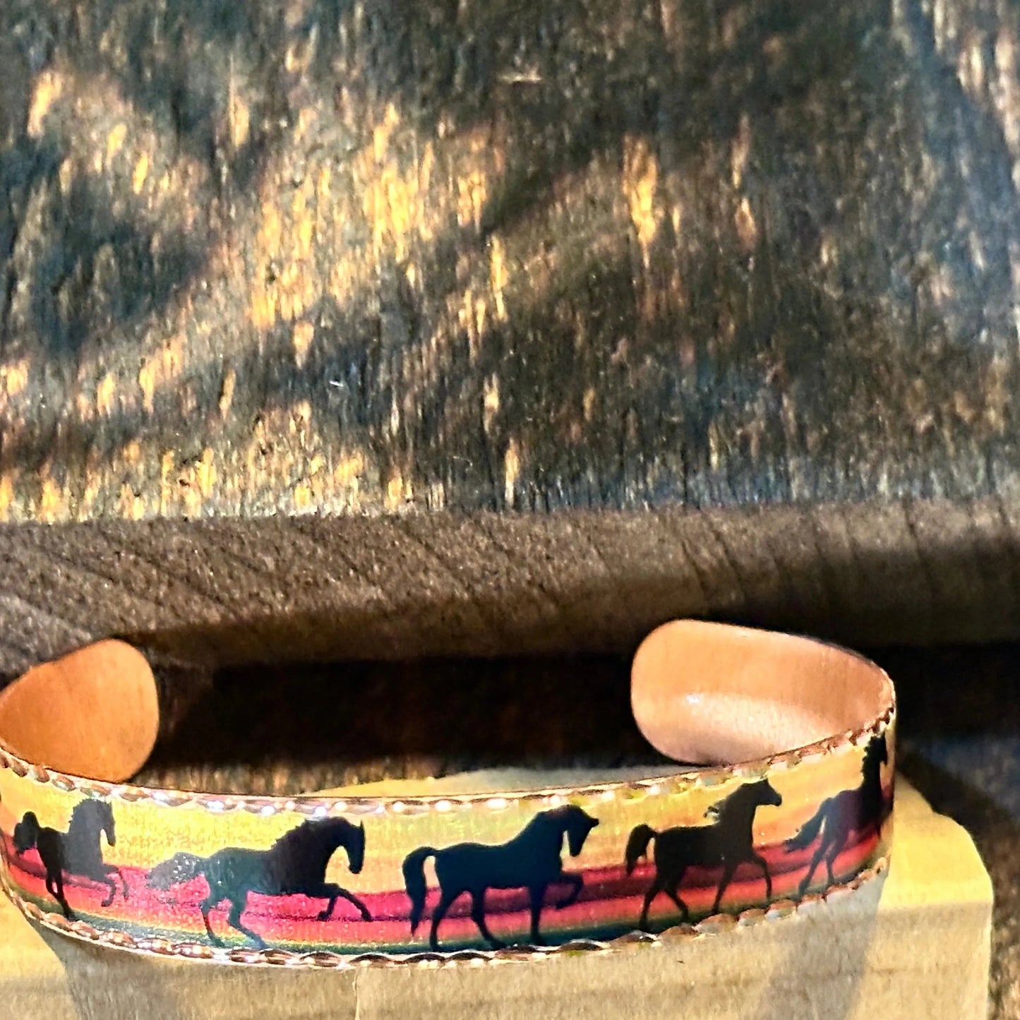 Handmade Boho Copper Horse Cuff Bracelets, Estuarian Horse Jewelry, Gift Box - Silver Elegant