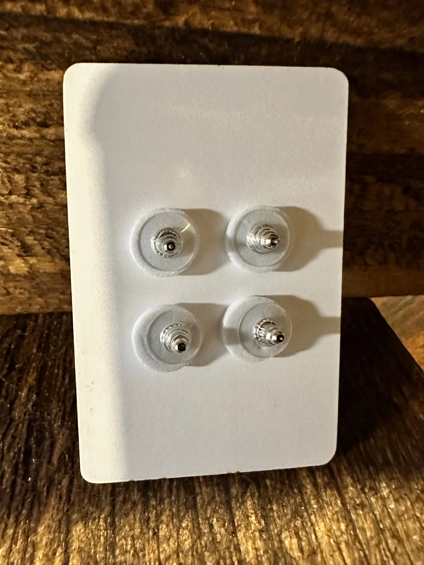 Boho Hippie Cowgirl Western Post Turquoise Stone Earrings Studs, 2 Pack, Gift Box - Silver Elegant