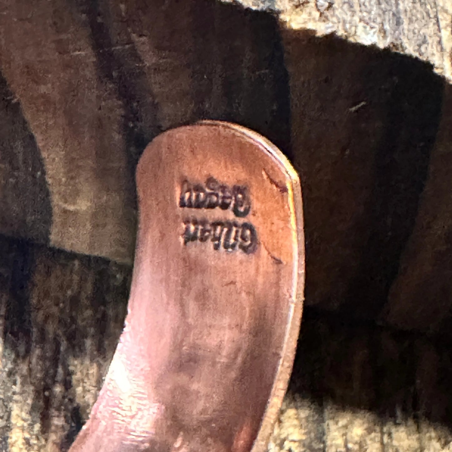 Handcrafted Boho Copper Native American Indian Gilbert Begay Signed Bangle , Gift Box - Silver Elegant