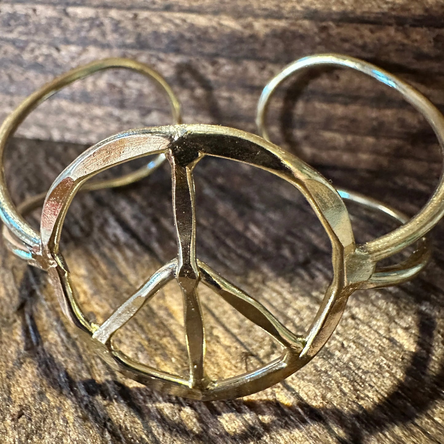 Handmade Artesian Hippie Wide Cuff Bracelet Bangle, Gold Plated, Gift Box - Silver Elegant