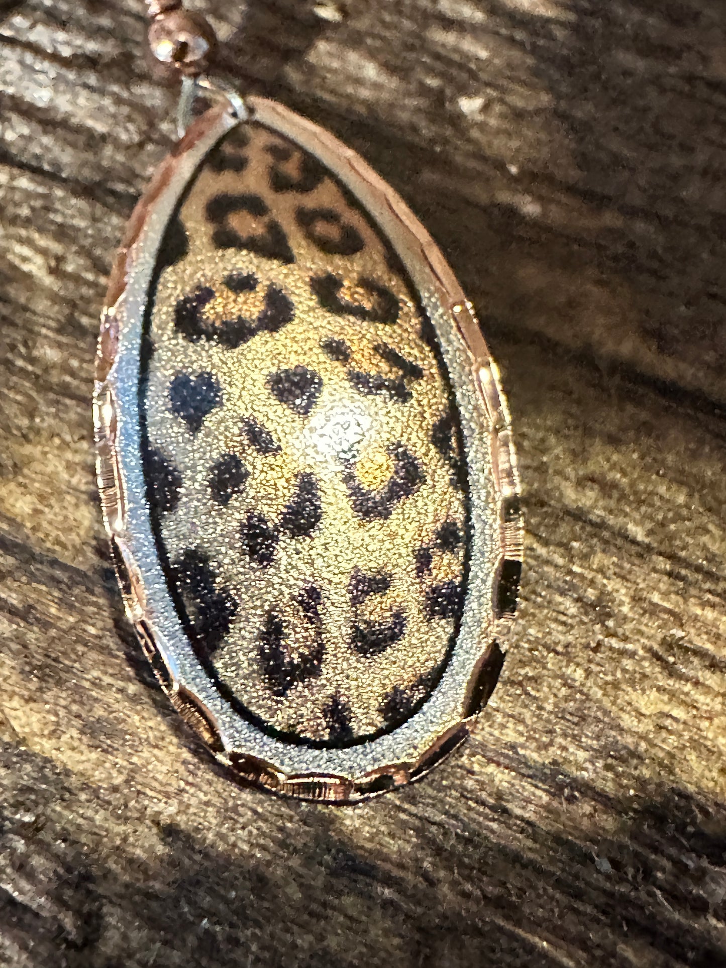 Handmade Boho Copper Earrings, Leopard Wire Drop Earrings, Gift Box - Silver Elegant