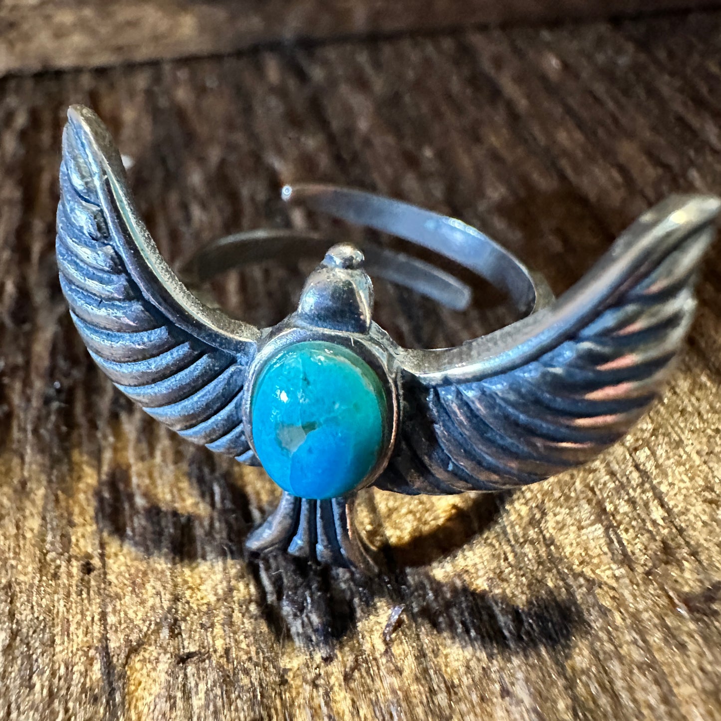 Navajo Eagle Wing Turquoise Earrings in Sterling Silver - Handcrafted Native American Jewelry Gift Boxed - Silver Elegant