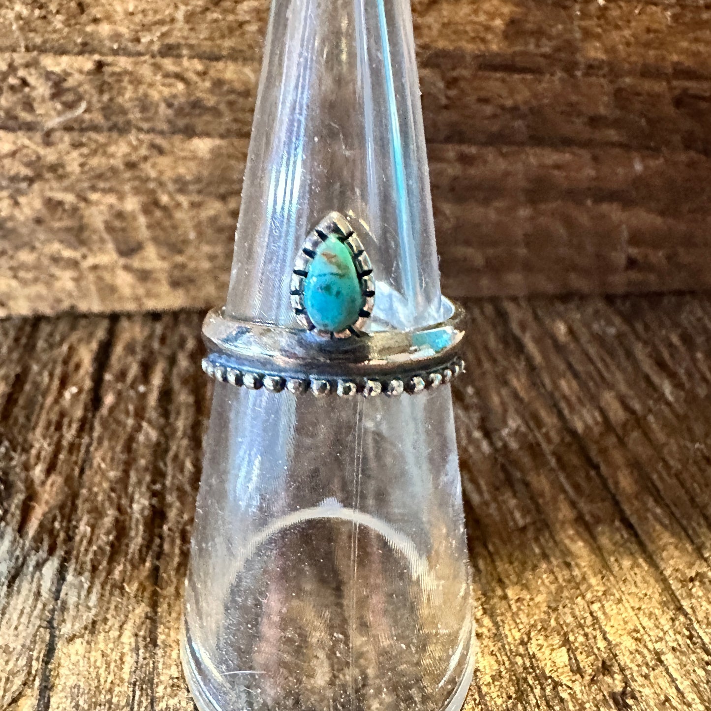 Native American Bipana Turquoise Ring, Genuine Sterling Silver & Turquoise Stone, Gift Box - Silver Elegant