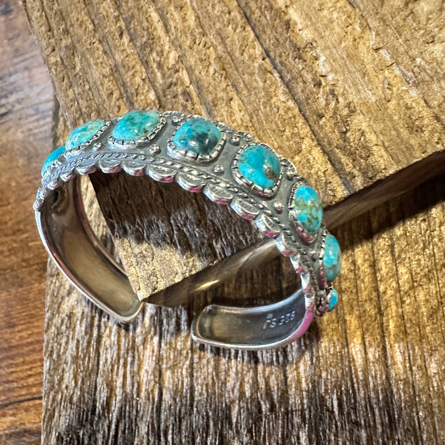 Native American Rayna Turquoise Cuff Bracelet - Sterling Silver & Unique Turquoise Stone, Gift-Ready Elegance - Silver Elegant