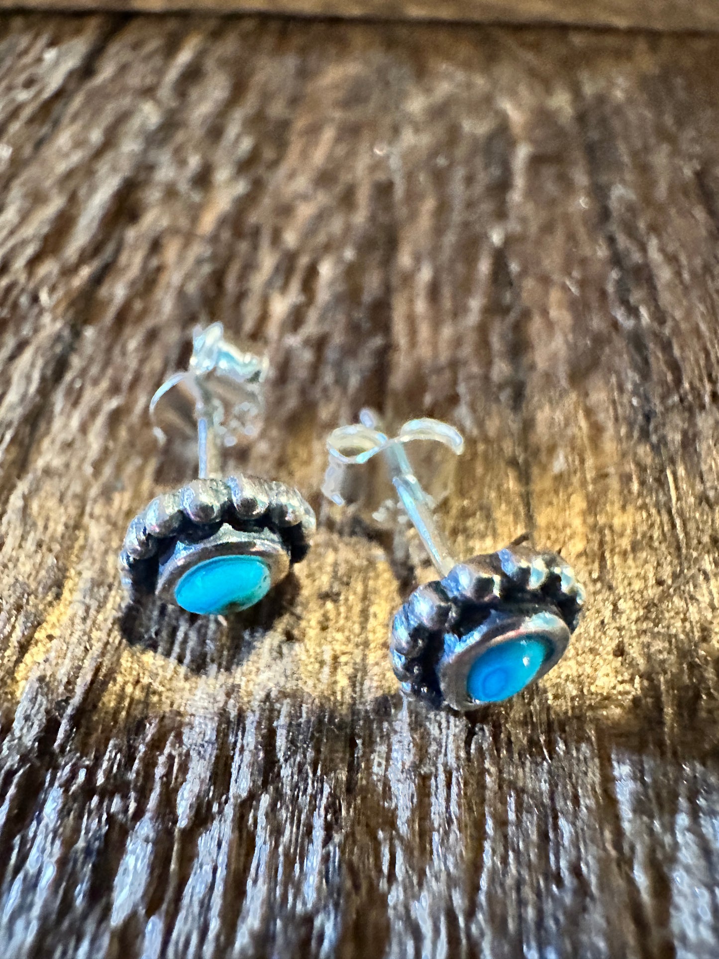 Navajo Sterling Silver Teardrop Turquoise Earrings with Gift Box - Silver Elegant