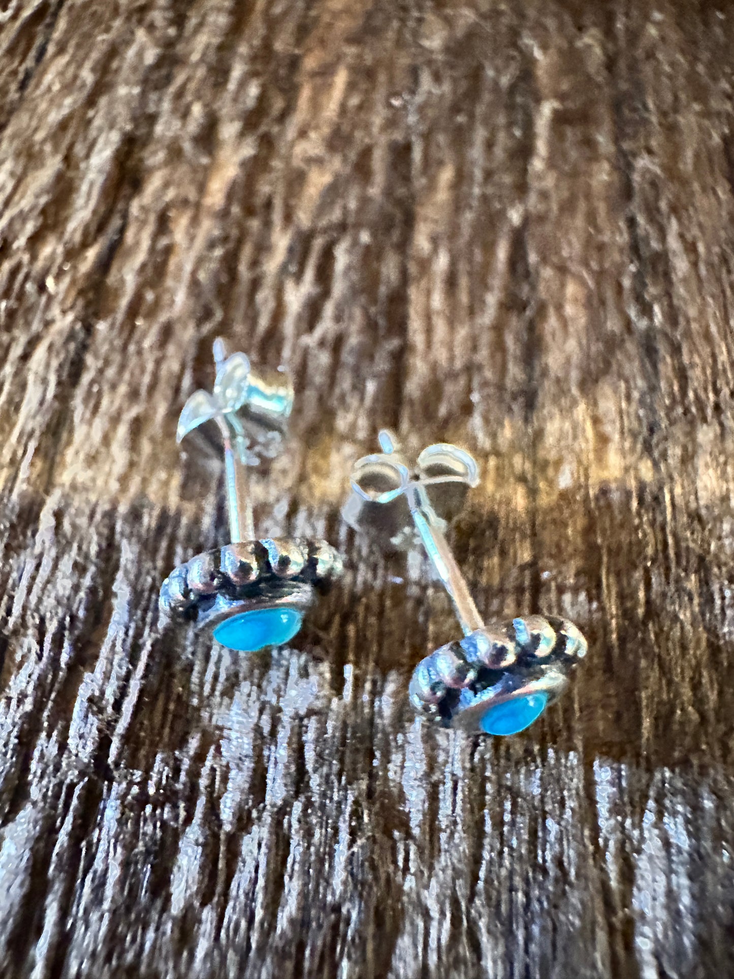Navajo Sterling Silver Teardrop Turquoise Earrings with Gift Box - Silver Elegant