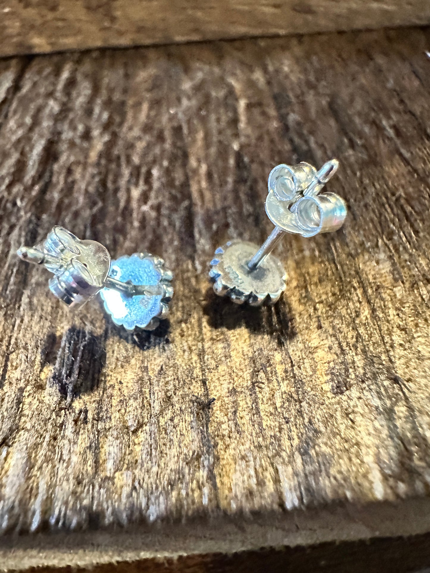 Navajo Sterling Silver Teardrop Turquoise Earrings with Gift Box - Silver Elegant
