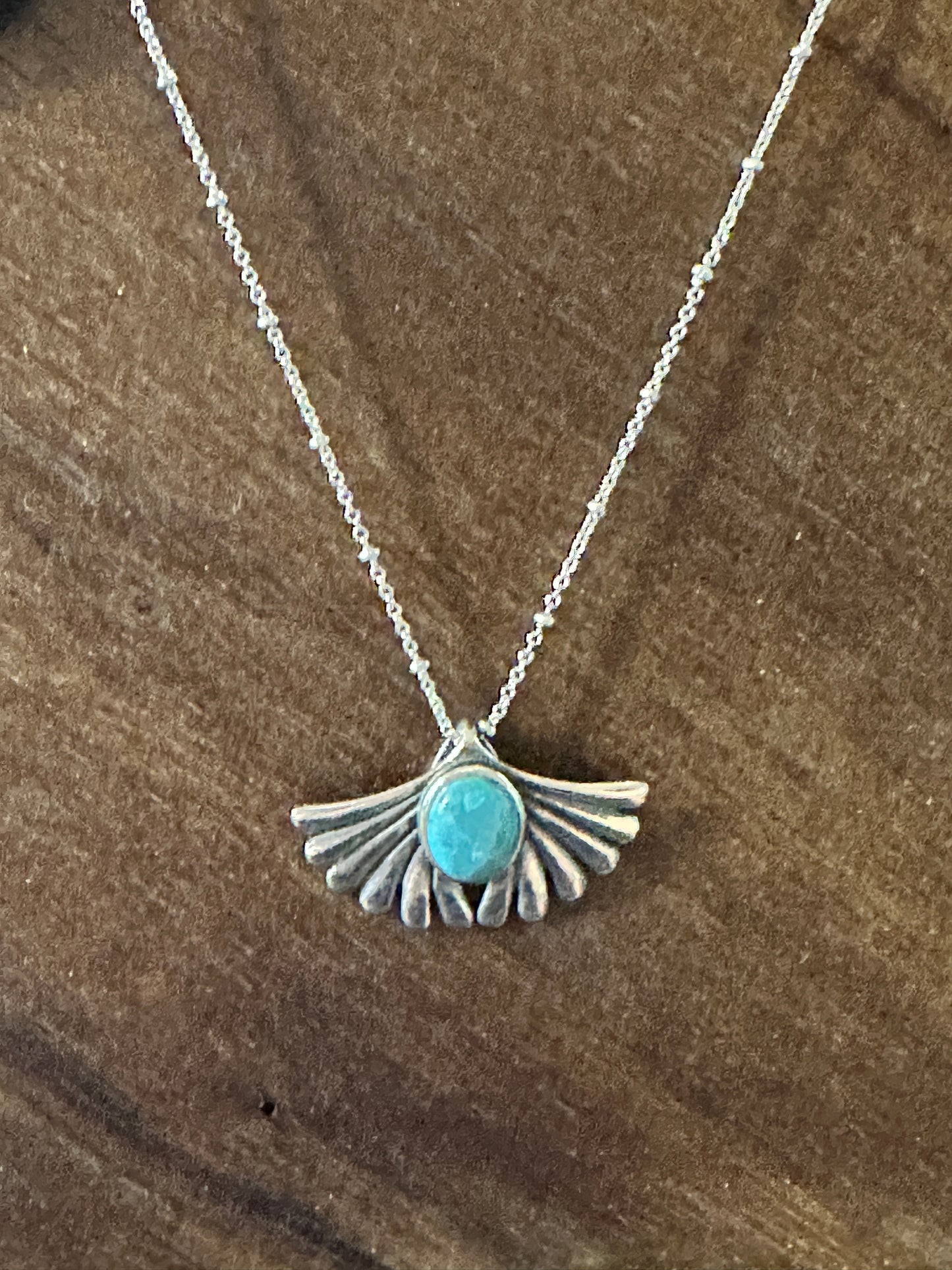 Turquoise Prayer Necklace with Genuine Sterling Silver, Gift-Ready Boxed Jewelry - Silver Elegant