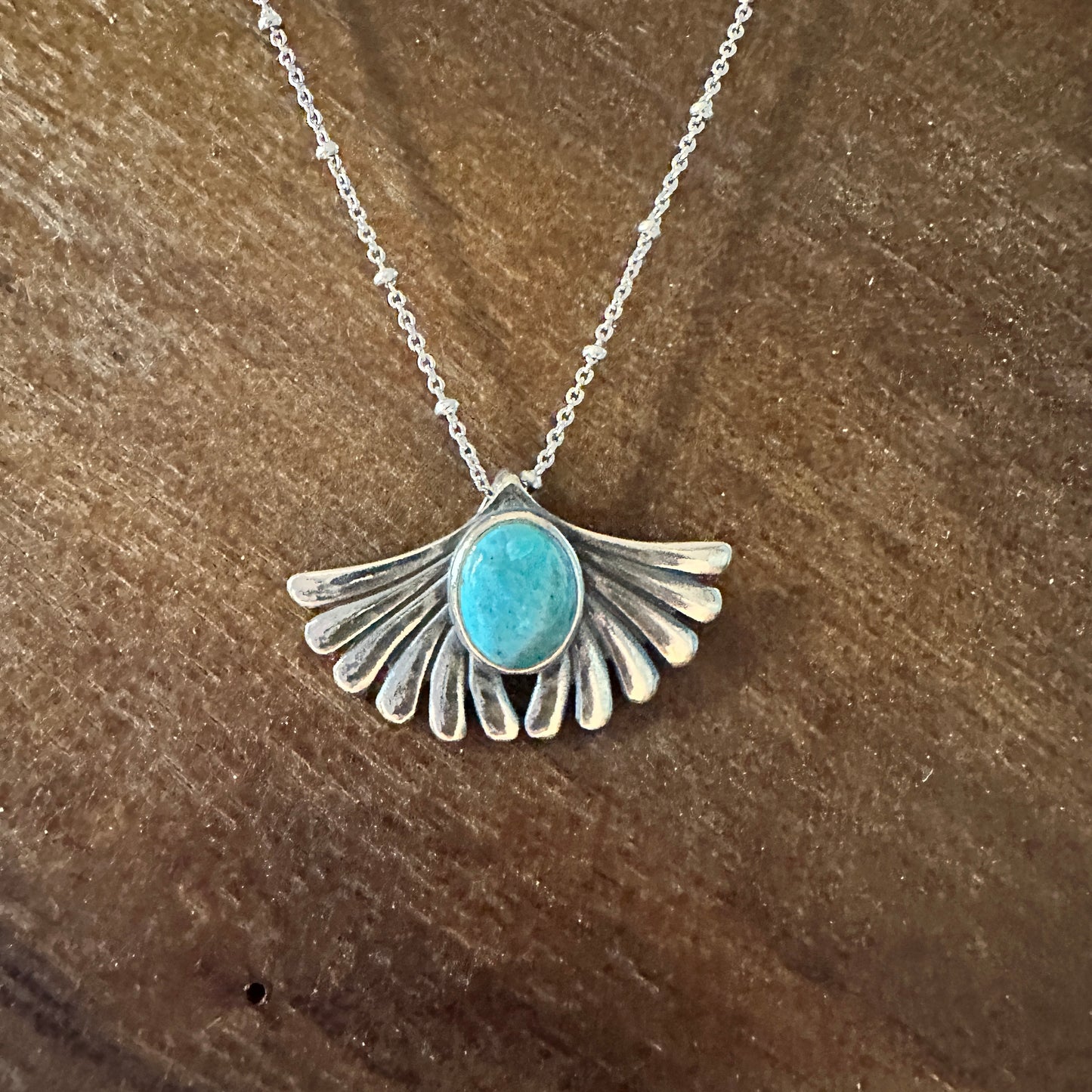 Turquoise Prayer Necklace with Genuine Sterling Silver, Gift-Ready Boxed Jewelry - Silver Elegant