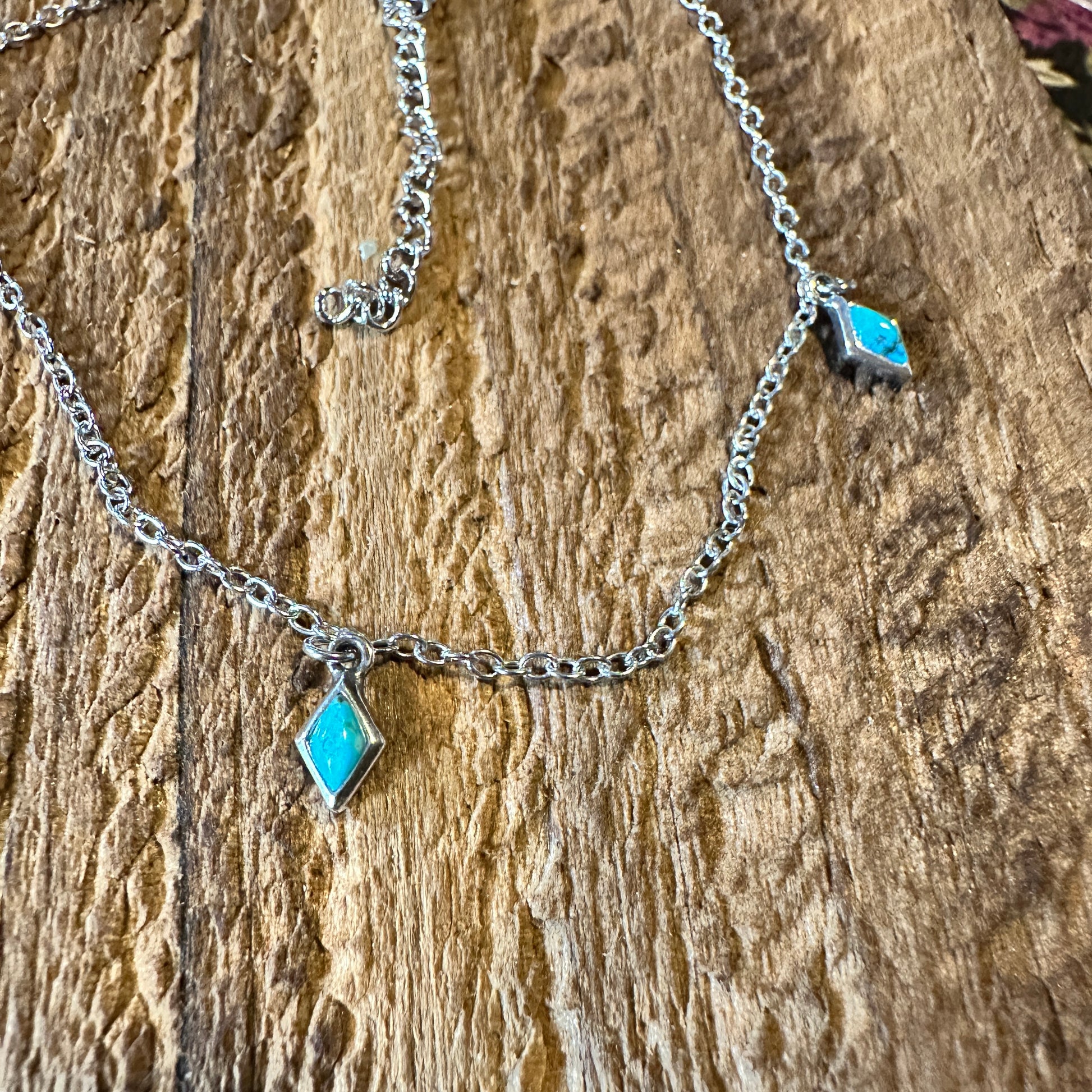 Sterling Silver Native American Turquoise Anklet - Adjustable & Gift-Ready - Silver Elegant