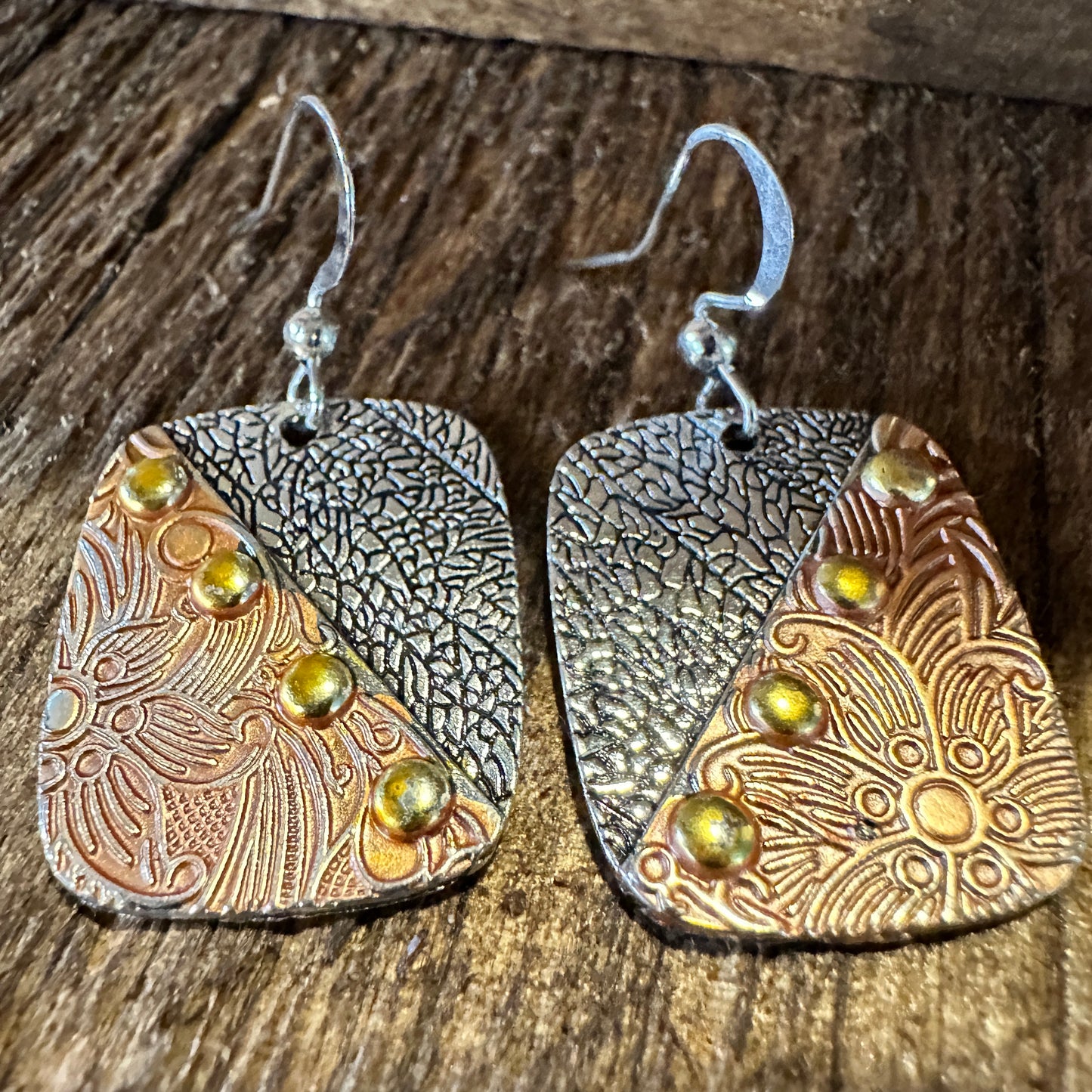Handmade Bohemian Chic Copper Dangle Earring, Retro Ethnic Style , Gift Box - Silver Elegant