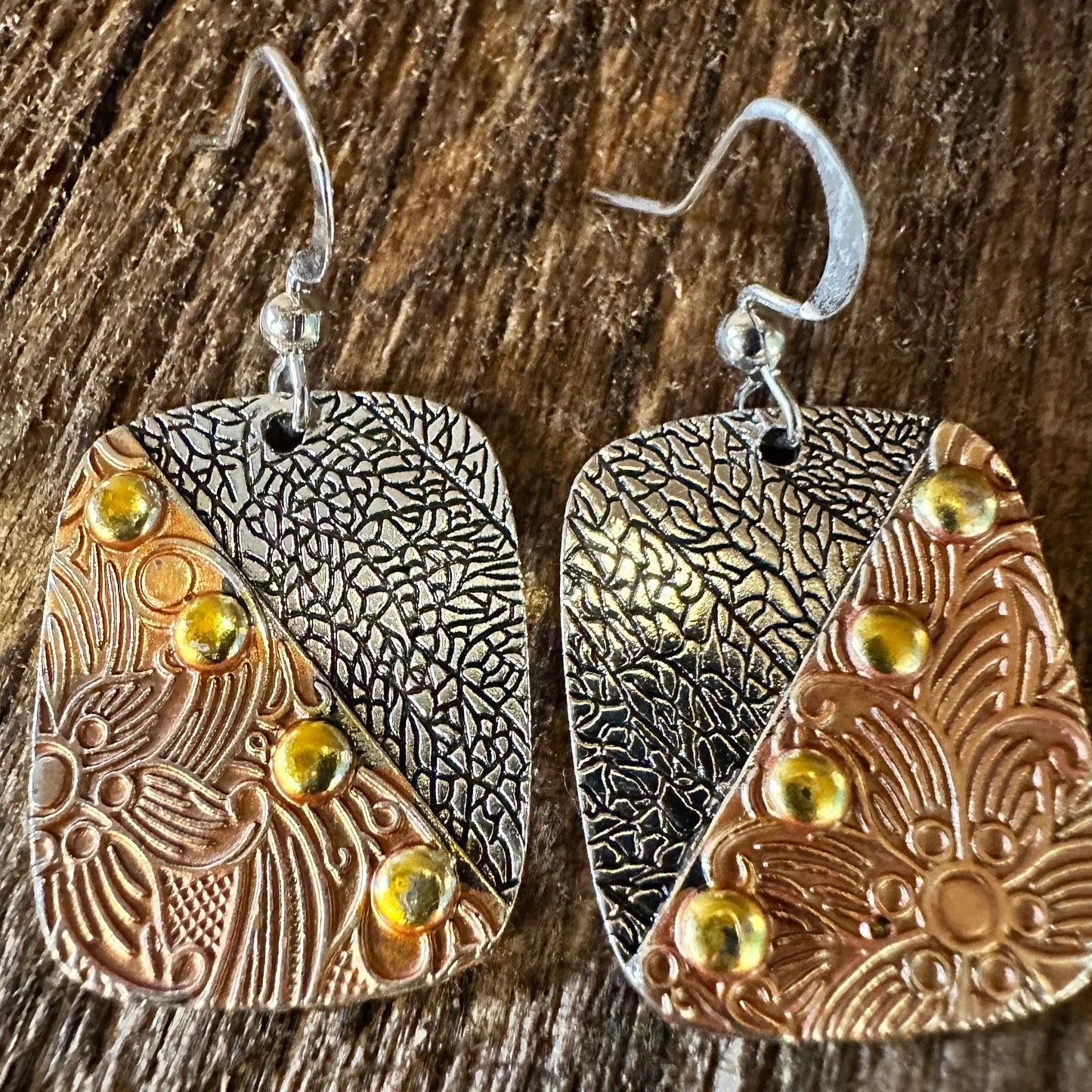 Handmade Bohemian Chic Copper Dangle Earring, Retro Ethnic Style , Gift Box - Silver Elegant