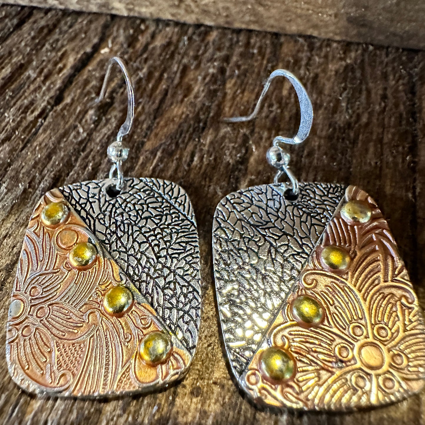 Handmade Bohemian Chic Copper Dangle Earring, Retro Ethnic Style , Gift Box - Silver Elegant