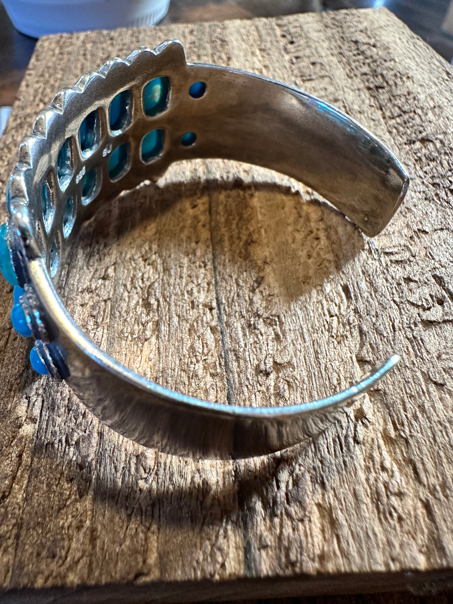 Turquoise Elegance: Handcrafted Boho Cuff Bracelet with Gift Box - Silver Elegant