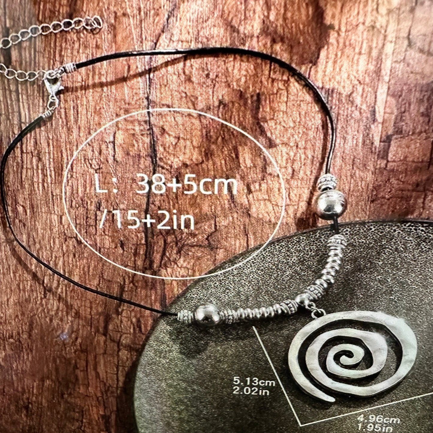 Shop Bohemian Silver Circle Pendant Necklace with Leather Cord. Handmade, elegant, adjustable, and perfect as a gift for her. Comes in a stylish gift box. Buy now! - Silver Elegant