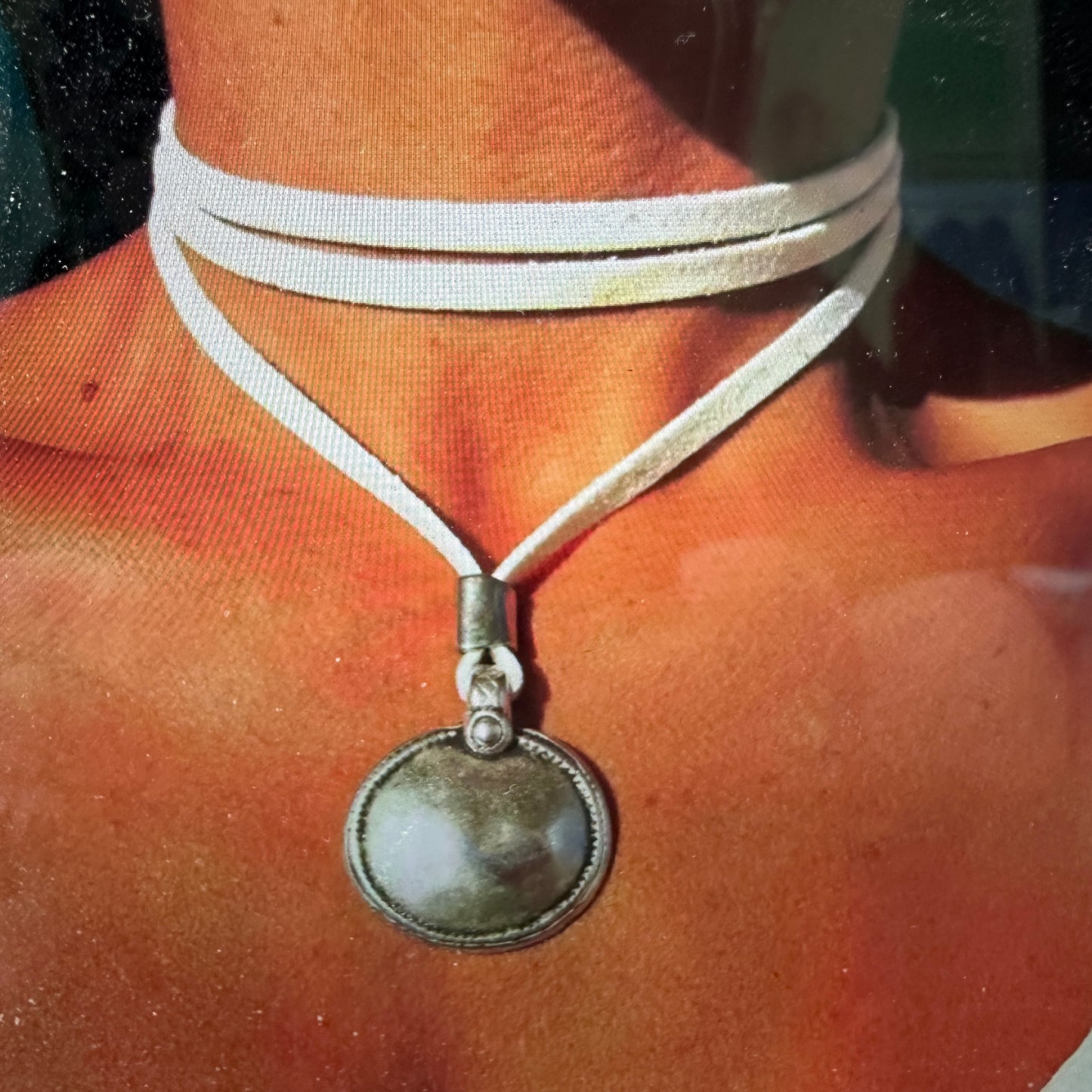 Boho Chic Leather Rope Double Choker Necklace with Gift Box for Beach Lovers - Silver Elegant