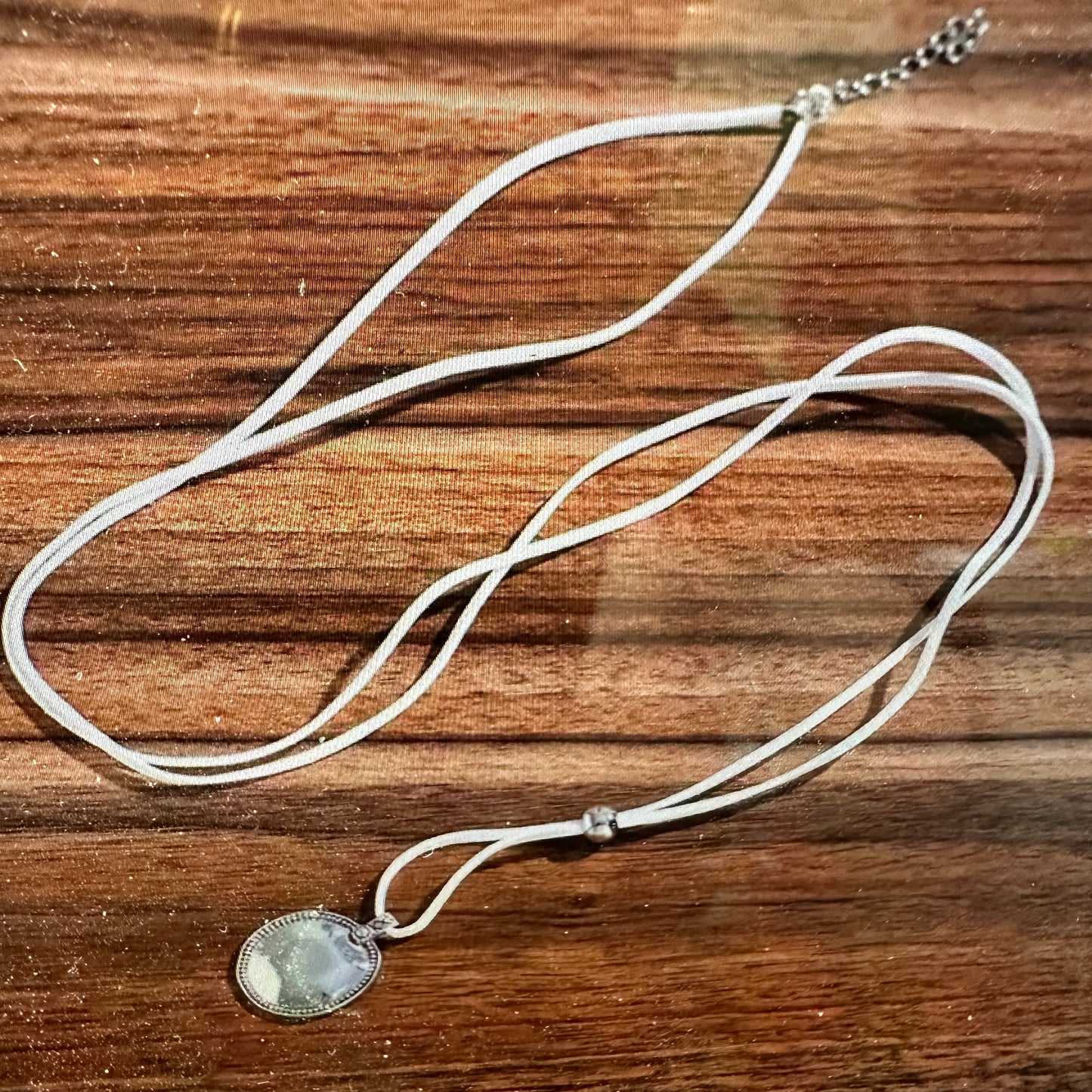 Boho Chic Leather Rope Double Choker Necklace with Gift Box for Beach Lovers - Silver Elegant