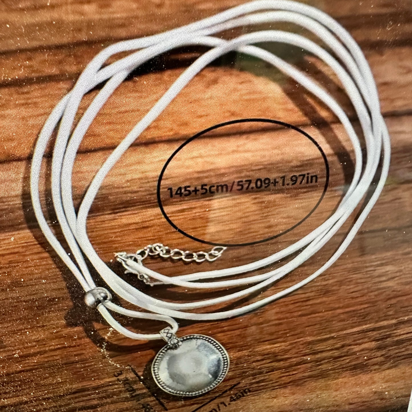 Boho Chic Leather Rope Double Choker Necklace with Gift Box for Beach Lovers - Silver Elegant