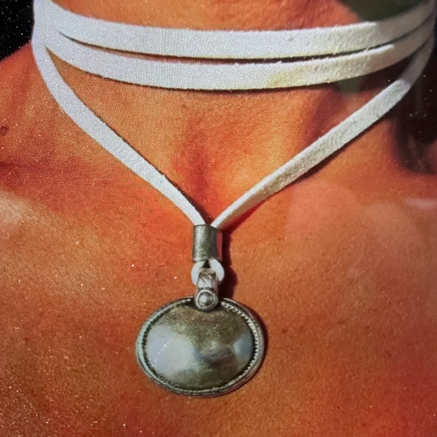 Boho Chic Leather Rope Double Choker Necklace with Gift Box for Beach Lovers - Silver Elegant