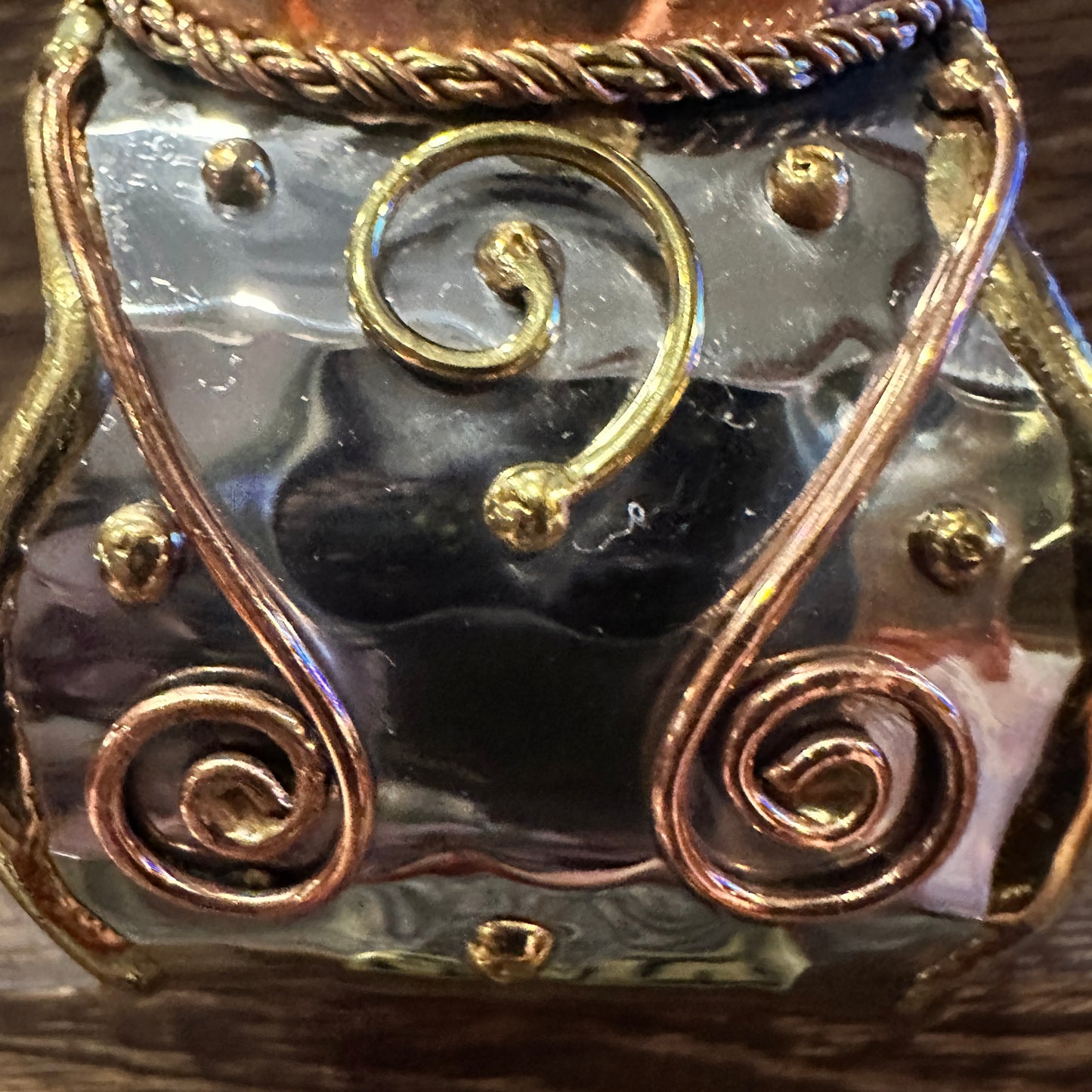 Artisan 2-Inch Wide Lapis Lazuli Cuff Bracelet, Adjustable Mixed Metals, Gift Ready