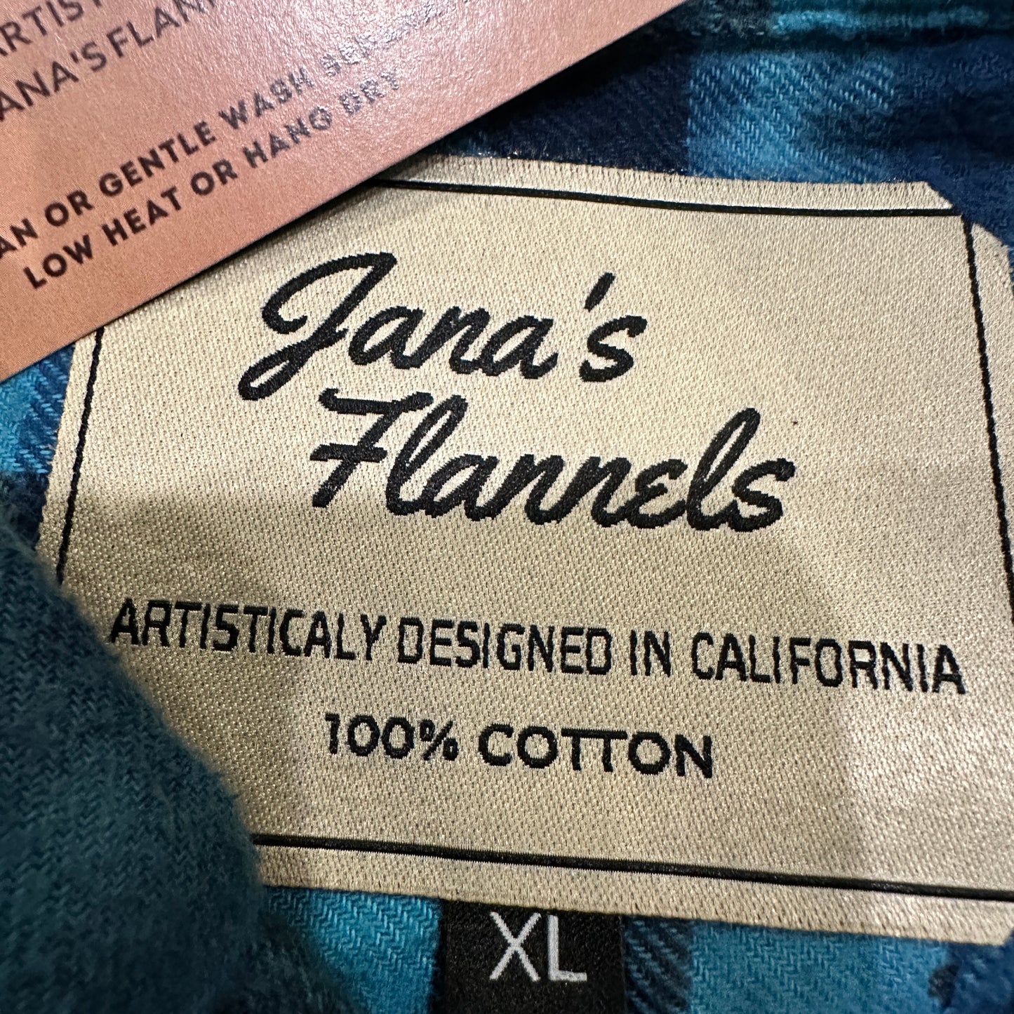 Soft Acid Washed FLANNEL SHIRT, Boots and Bling Cowgirl Thing - XL Jana's Naturals