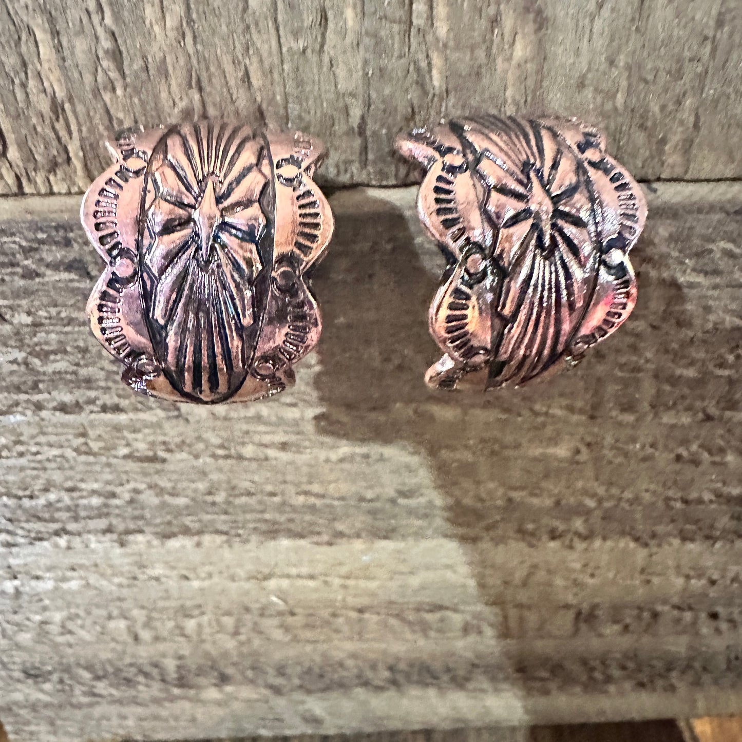 Copper Leaf Design Earrings: Embrace Western Elegance