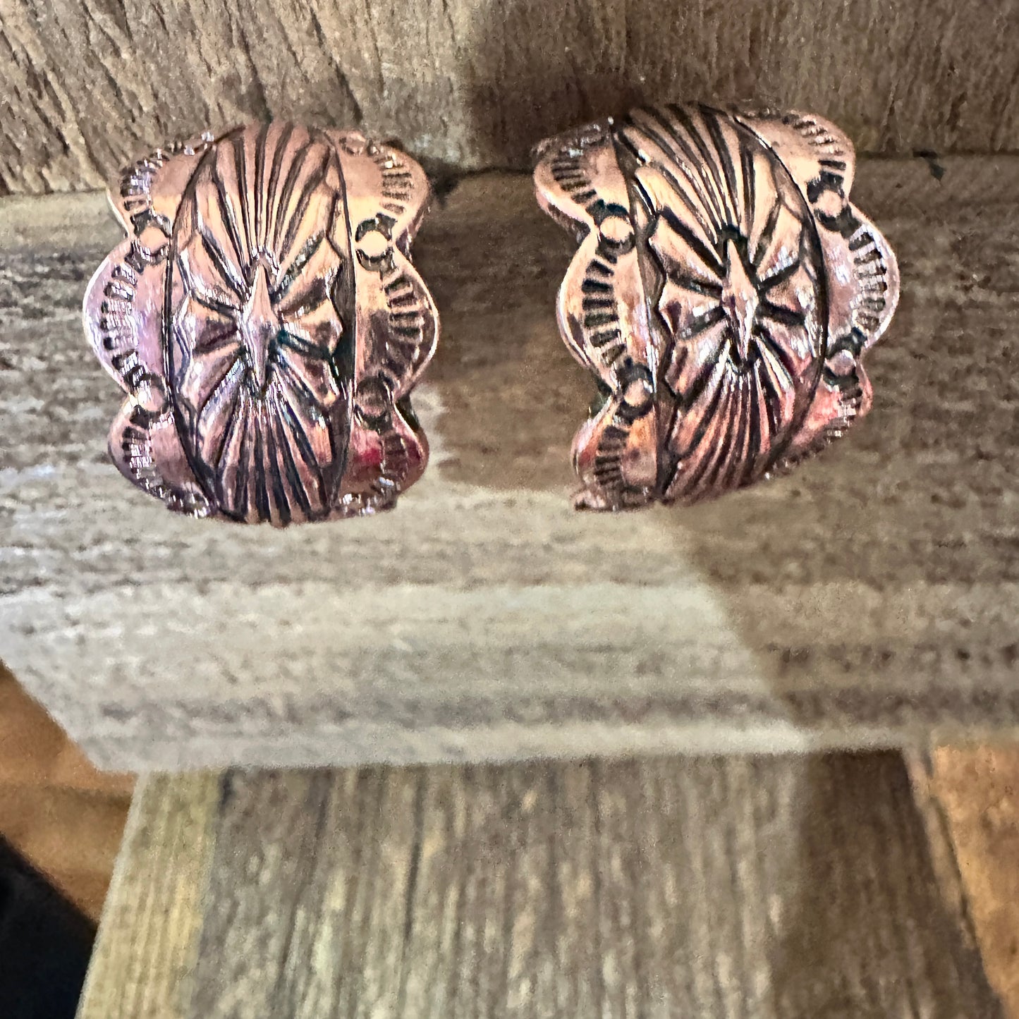 Copper Leaf Design Earrings: Embrace Western Elegance
