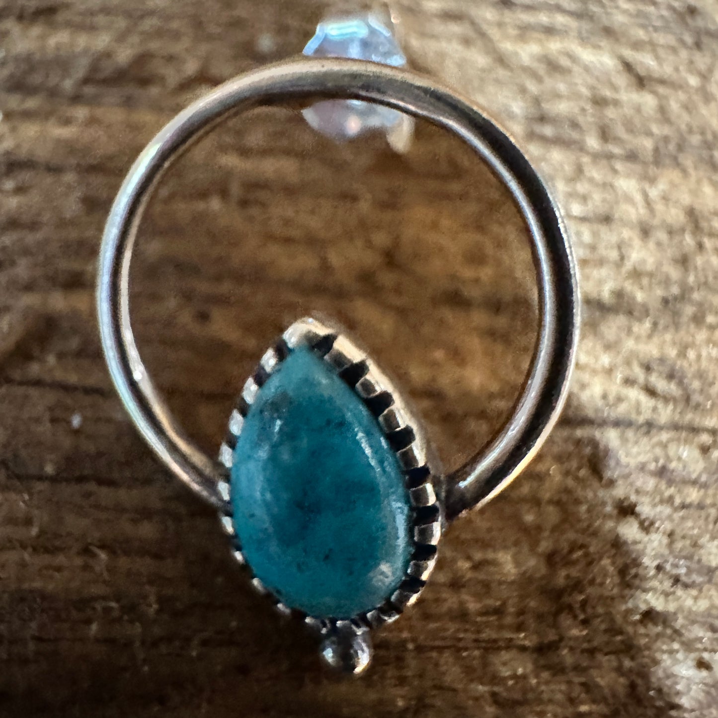 Bohemian Bliss Turquoise Sterling Silver Hoops Stud Earrings, Gift Box