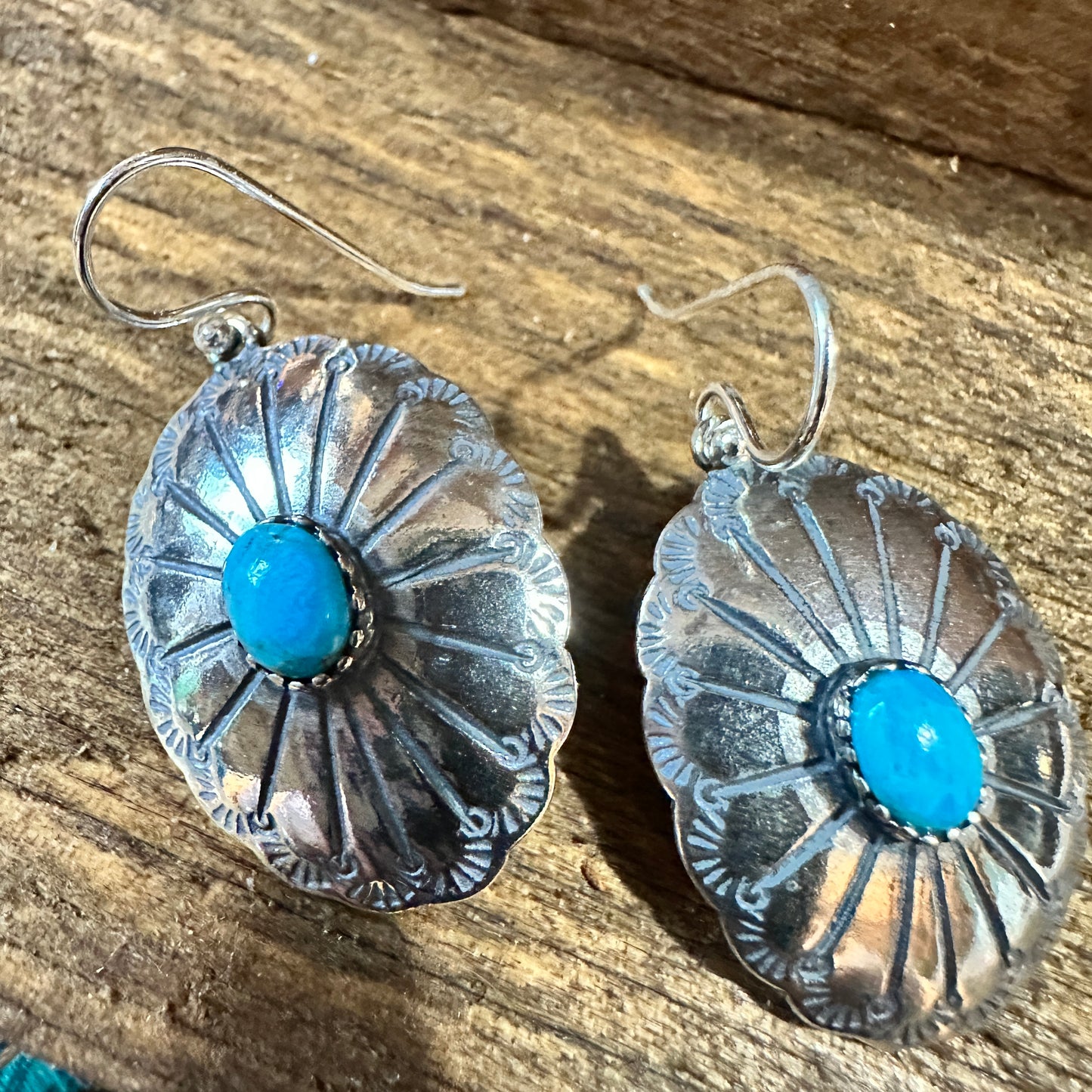 Turquoise Dreamcatcher Earrings in Sterling Silver