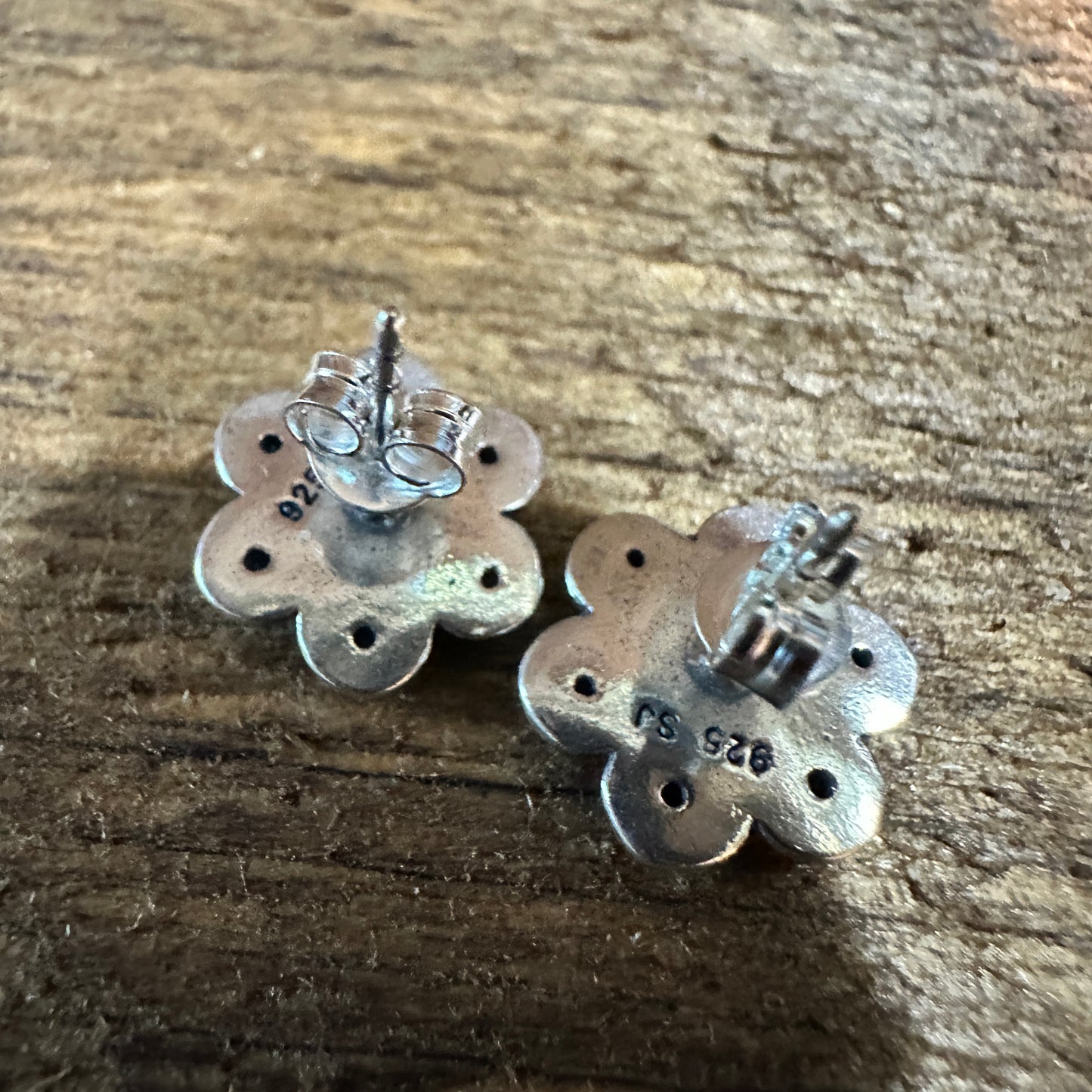 Iris Blossom Turquoise Silver Studs