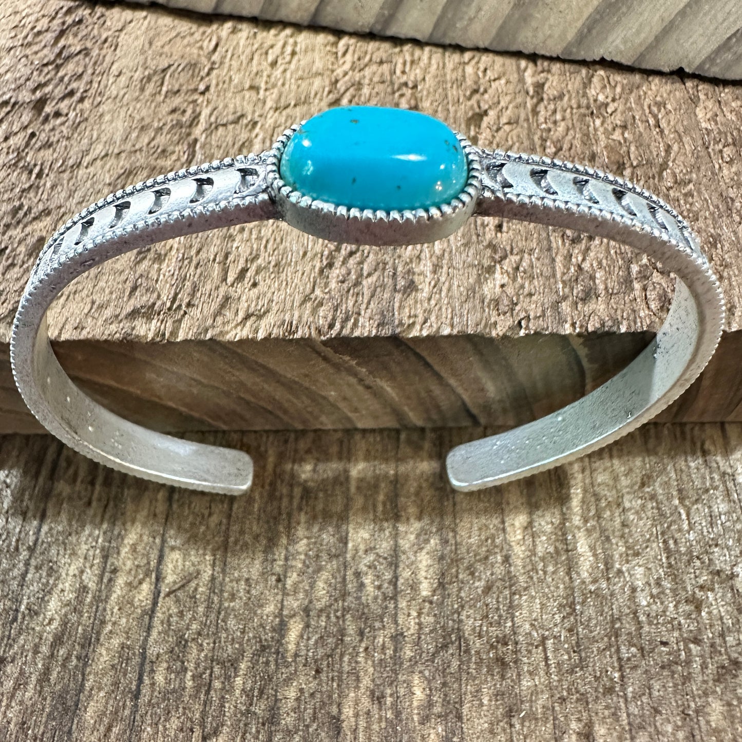 Turquoise Cuff Bracelet in Antique Silver, Native American Cuff Bangle, Ships in Gift Box