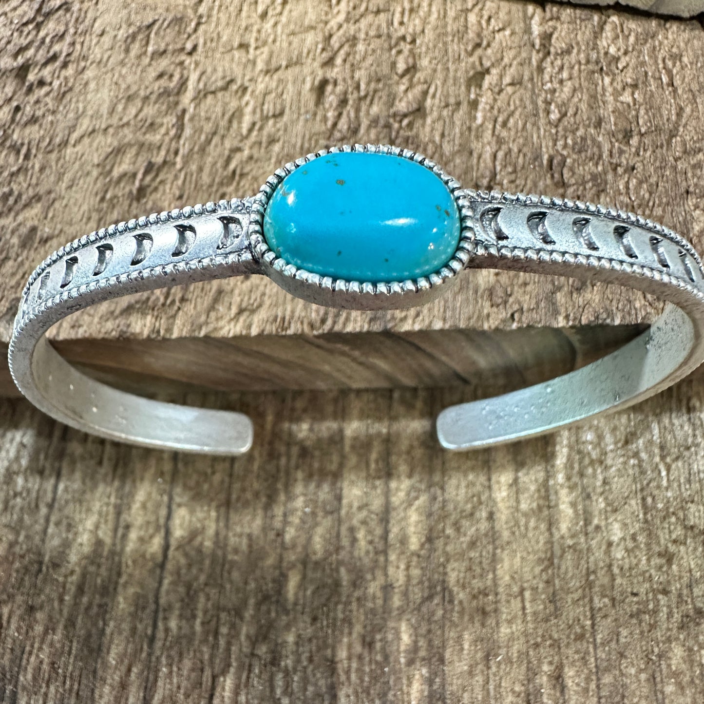 Turquoise Cuff Bracelet in Antique Silver, Native American Cuff Bangle, Ships in Gift Box