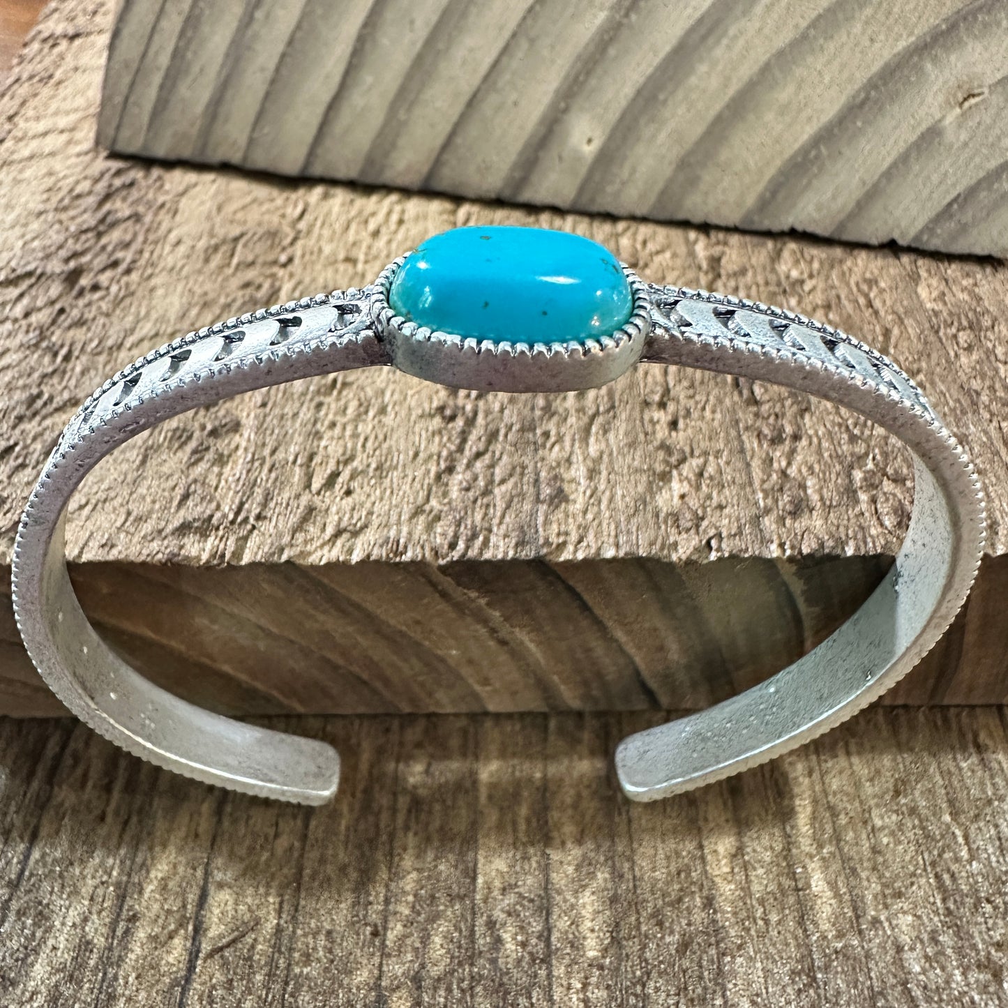 Turquoise Cuff Bracelet in Antique Silver, Native American Cuff Bangle, Ships in Gift Box