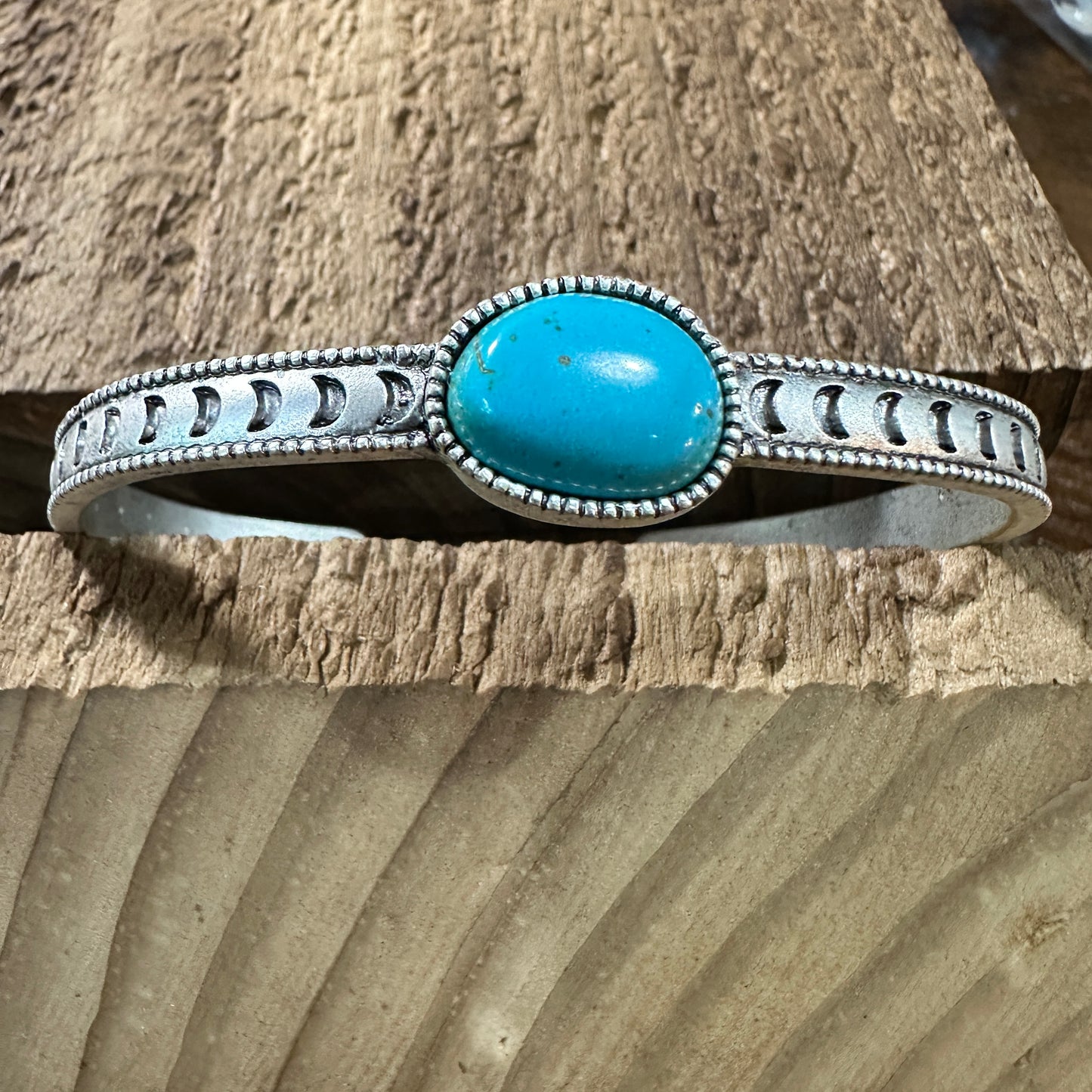 Turquoise Cuff Bracelet in Antique Silver, Native American Cuff Bangle, Ships in Gift Box