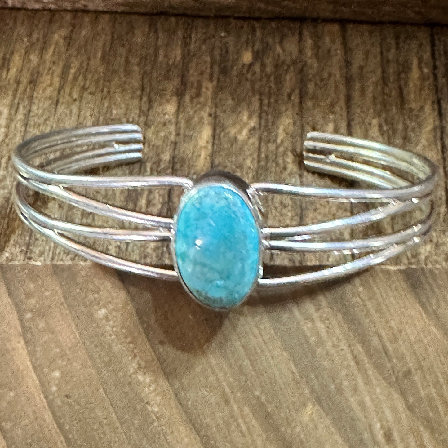 Navajo Turquoise Spiny Sterling Silver Bracelet Loop Cuff Stamped Begay