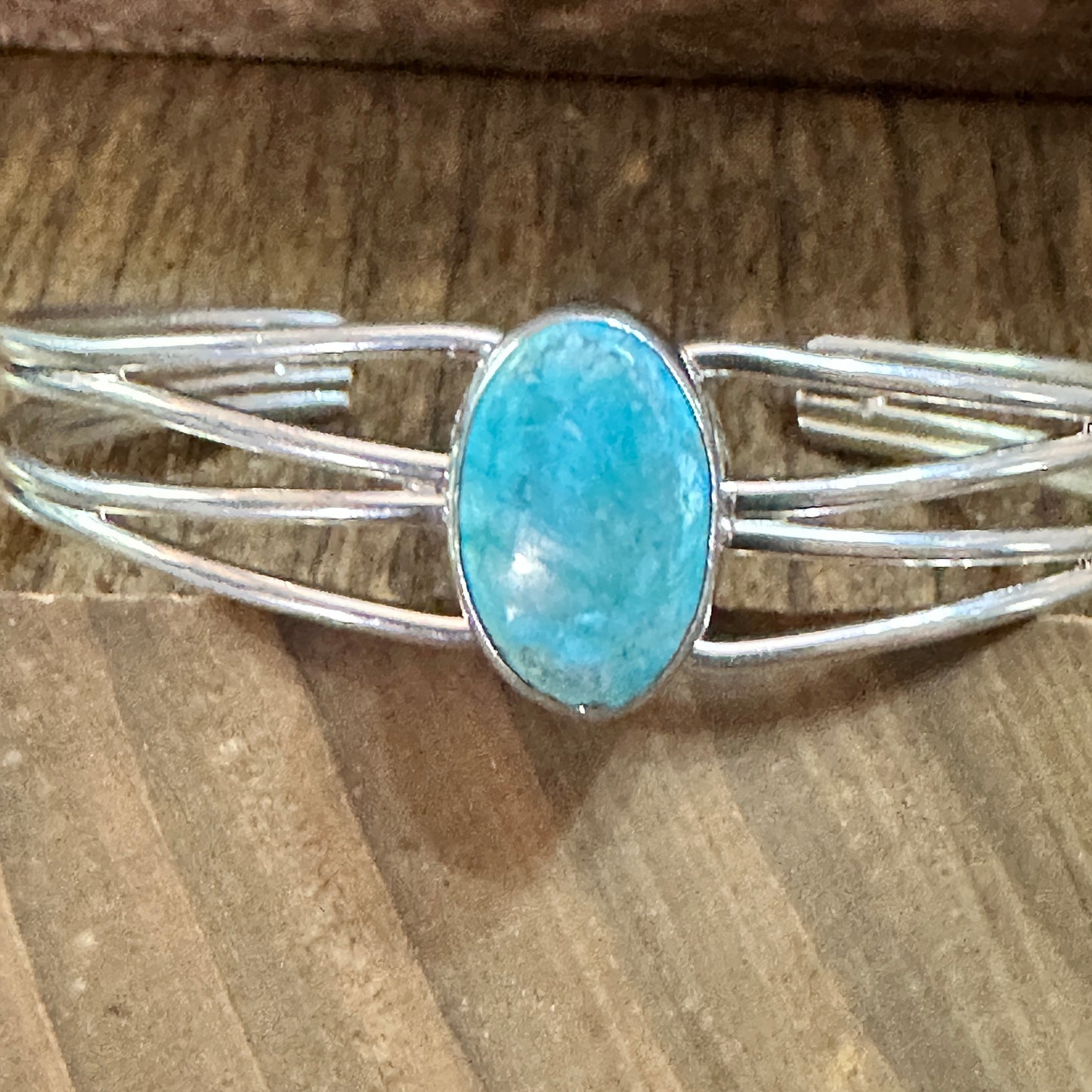 Navajo Turquoise Spiny Sterling Silver Bracelet Loop Cuff Stamped Begay