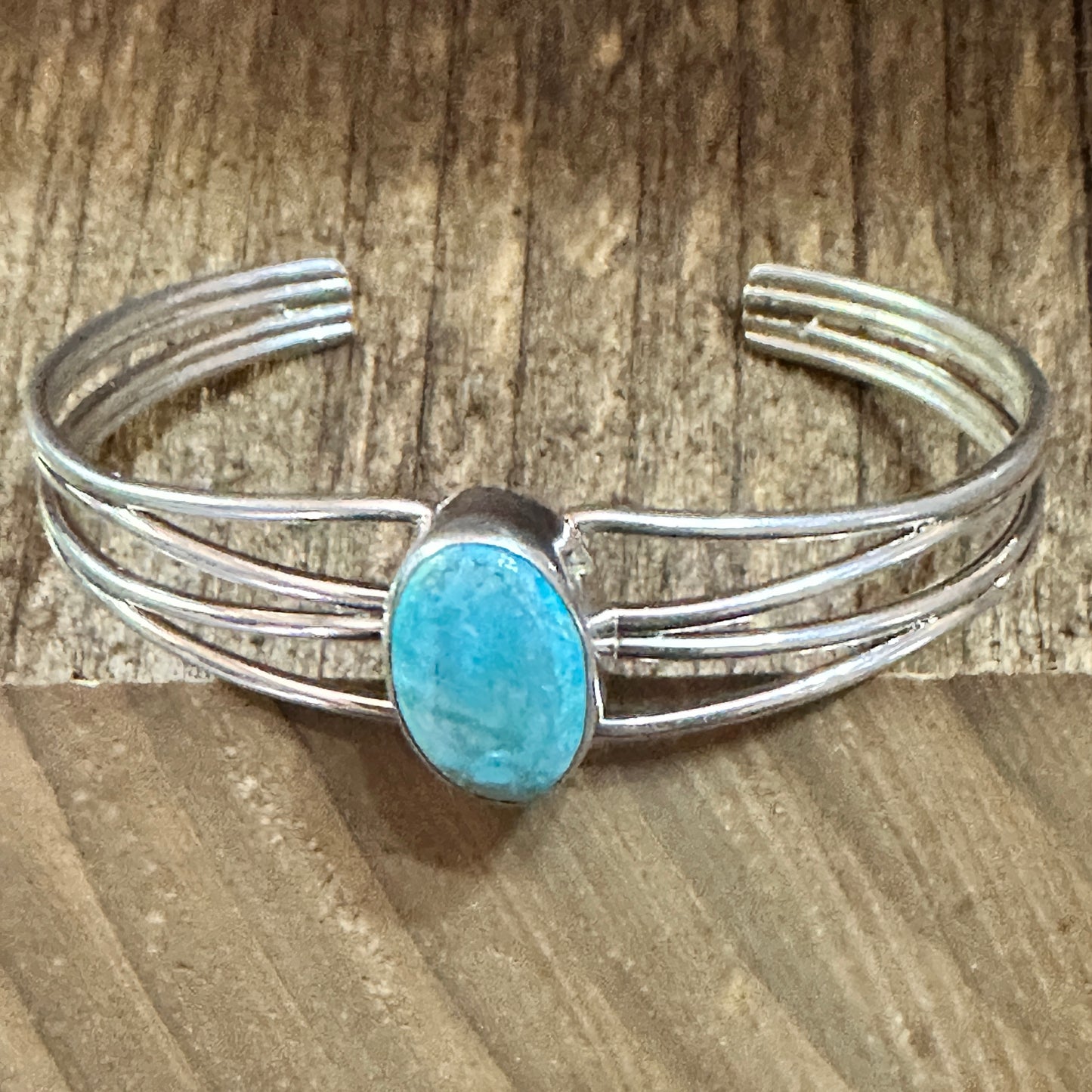Navajo Turquoise Spiny Sterling Silver Bracelet Loop Cuff Stamped Begay