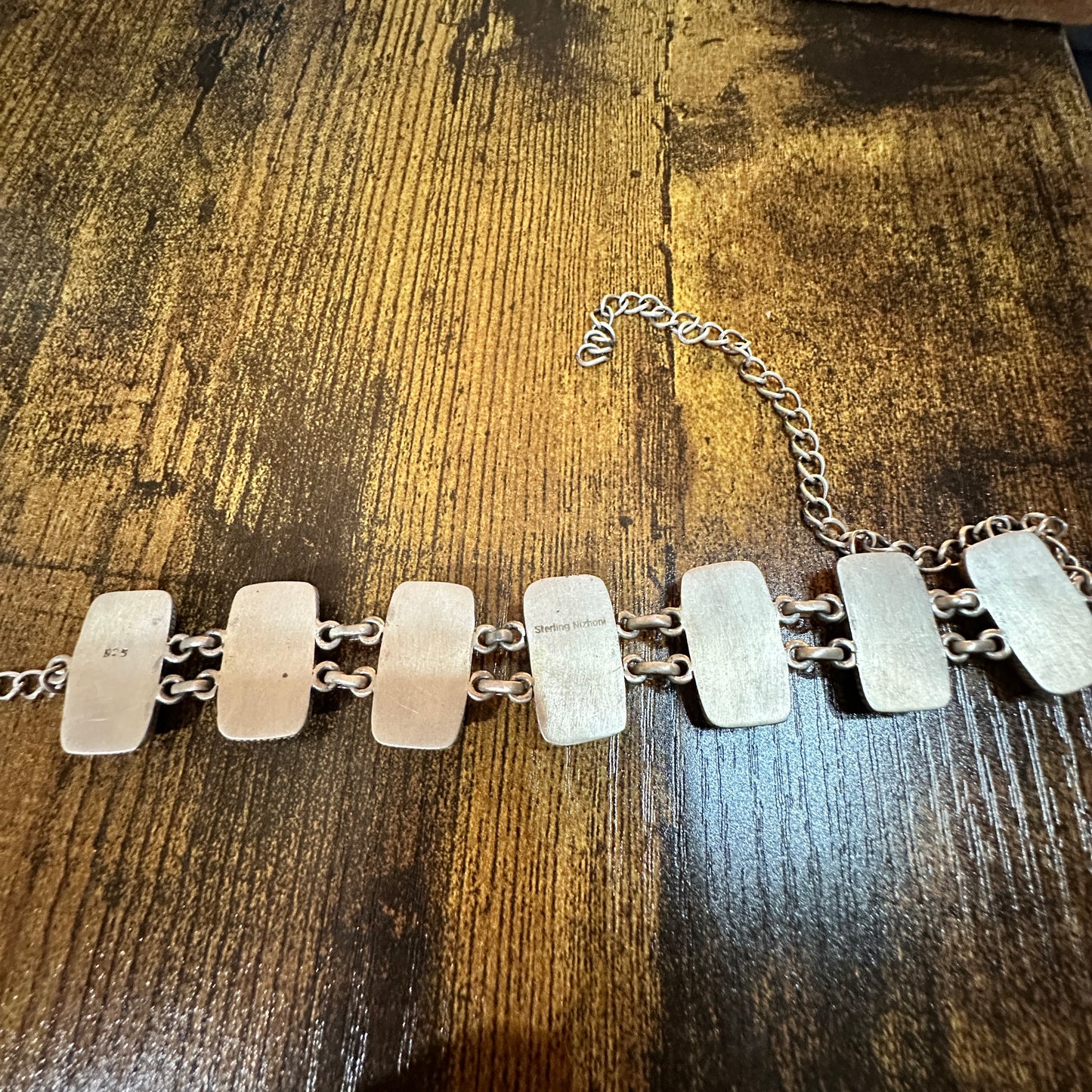 Red Rose Dahlia Choker Necklace, Handmade, Sterling Silver Signed