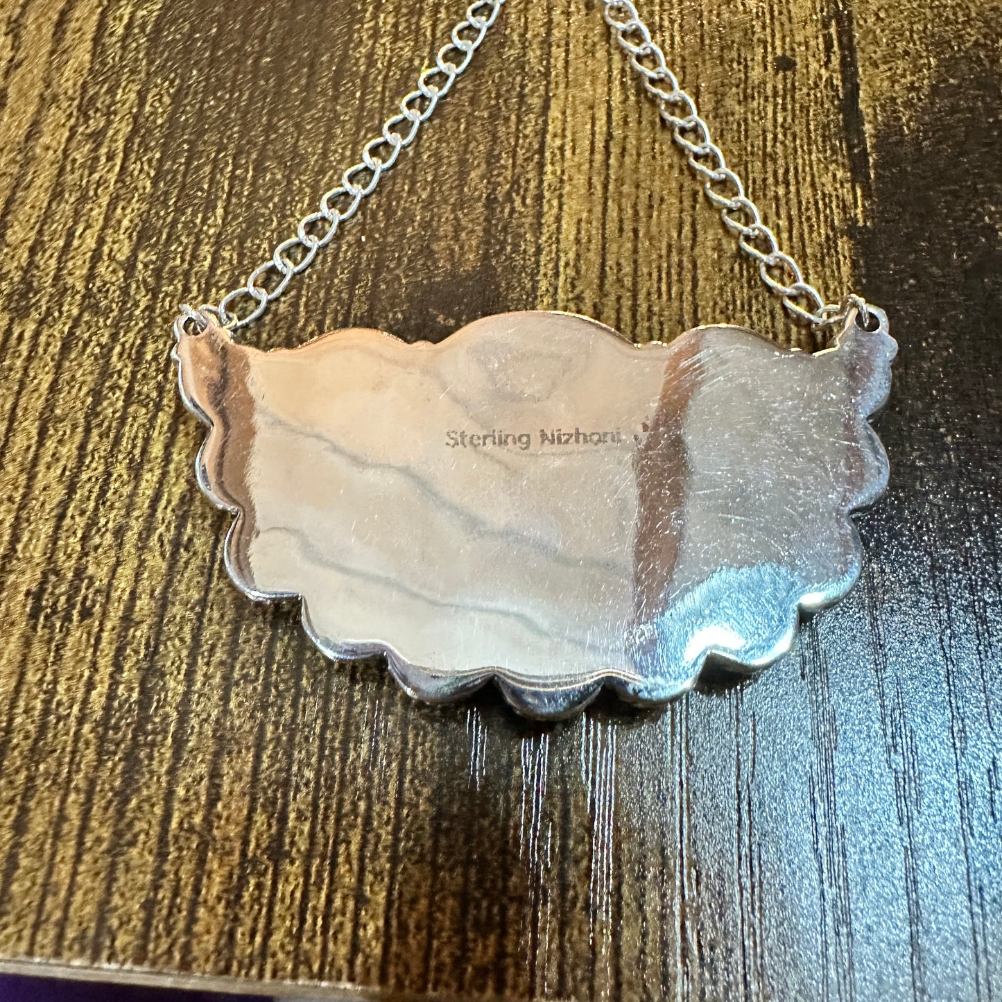 Handmade Red Rose Dahlia Pink Opal Necklace , Sterling Silver, Signed