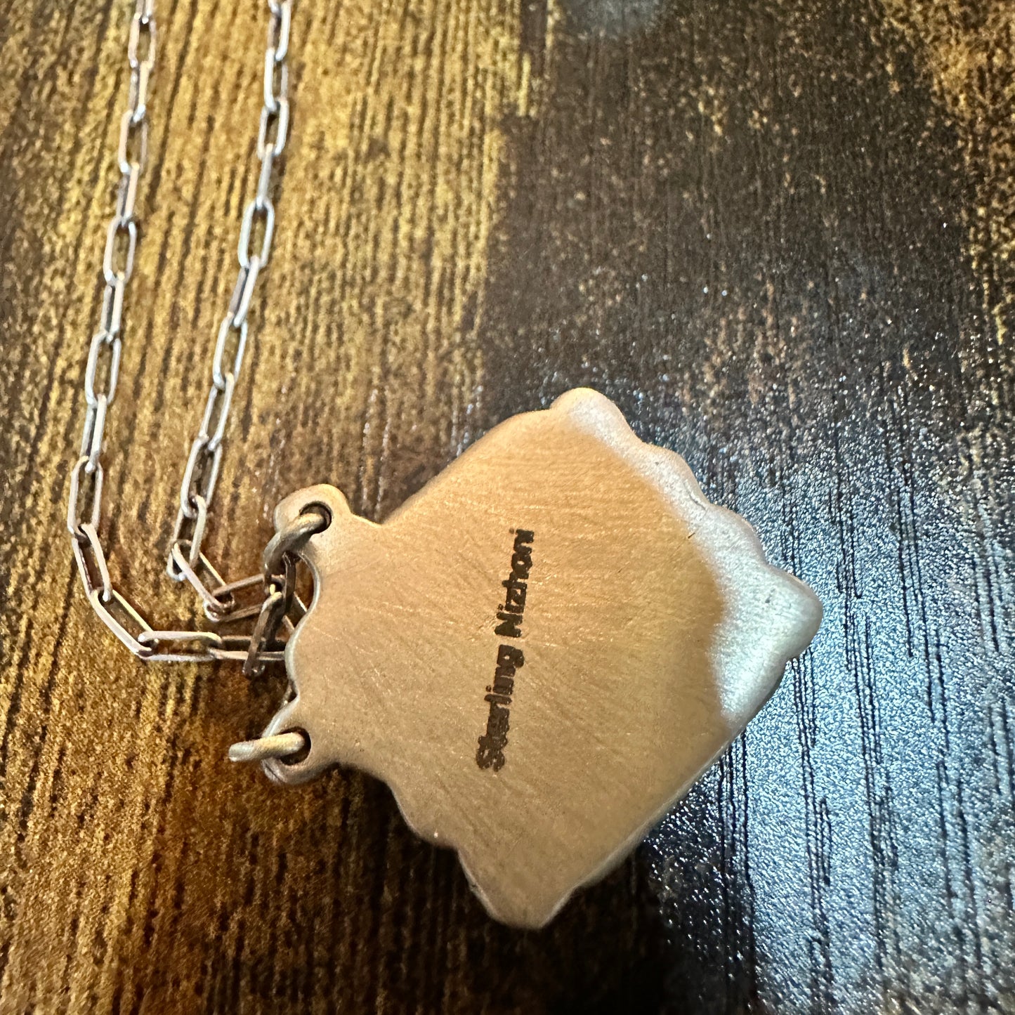 Kingman Turquoise Necklace and Stud Earrings Set, 925 Sterling Silver, Signed