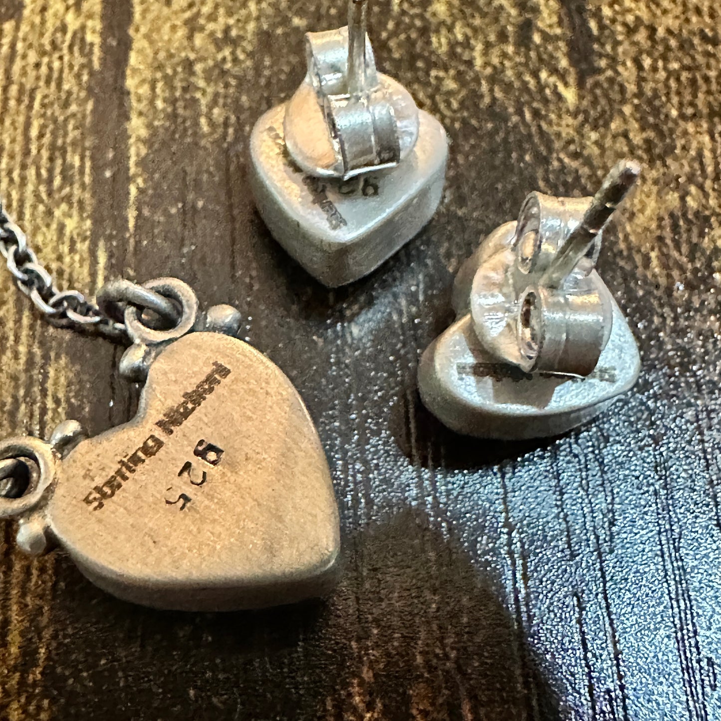 Handmade Red Rose Dahlia Necklace And Earrings Set, 925 Sterling Silver, Signed