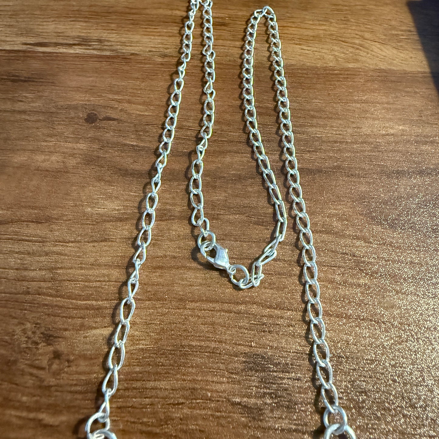 Cotton Candy Dalhia Turquoise Gemstone Necklace Silver
