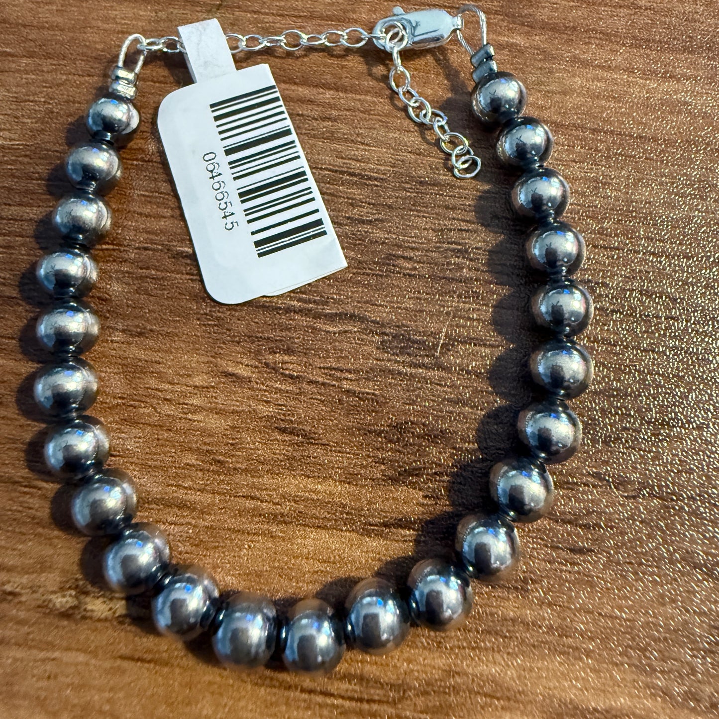 Sterling Silver Pearl Bracelet , 6 mm Pearls, 2 inch extender