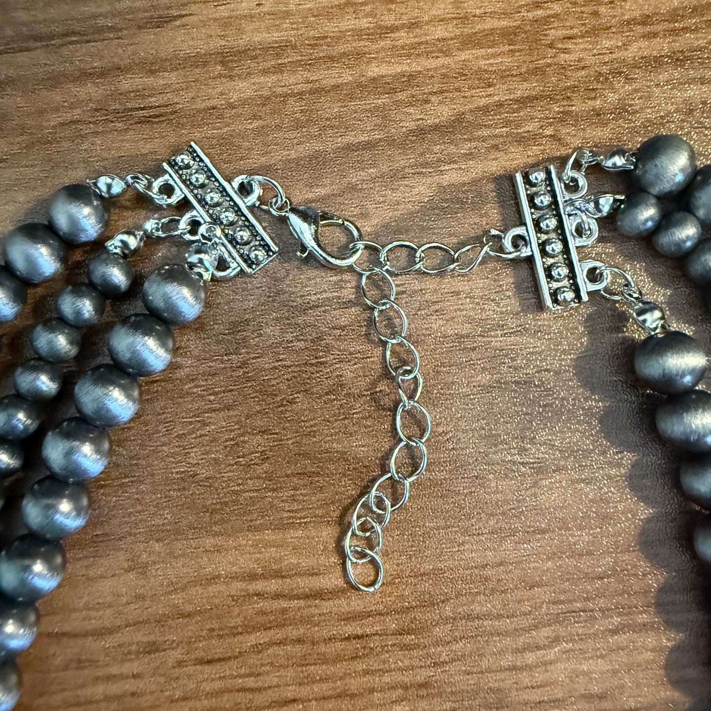 Vintage Style Multi Layer Turquoise Faux Pearl Necklace